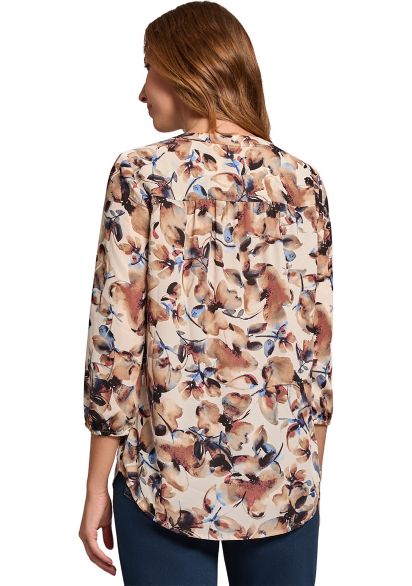 Womens 3/4 Sleeve V-Neck Tunic 