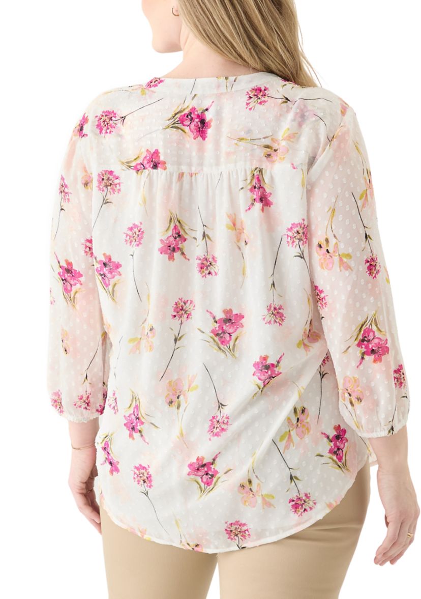 Plus Size Kelly Clip Dot Blouse