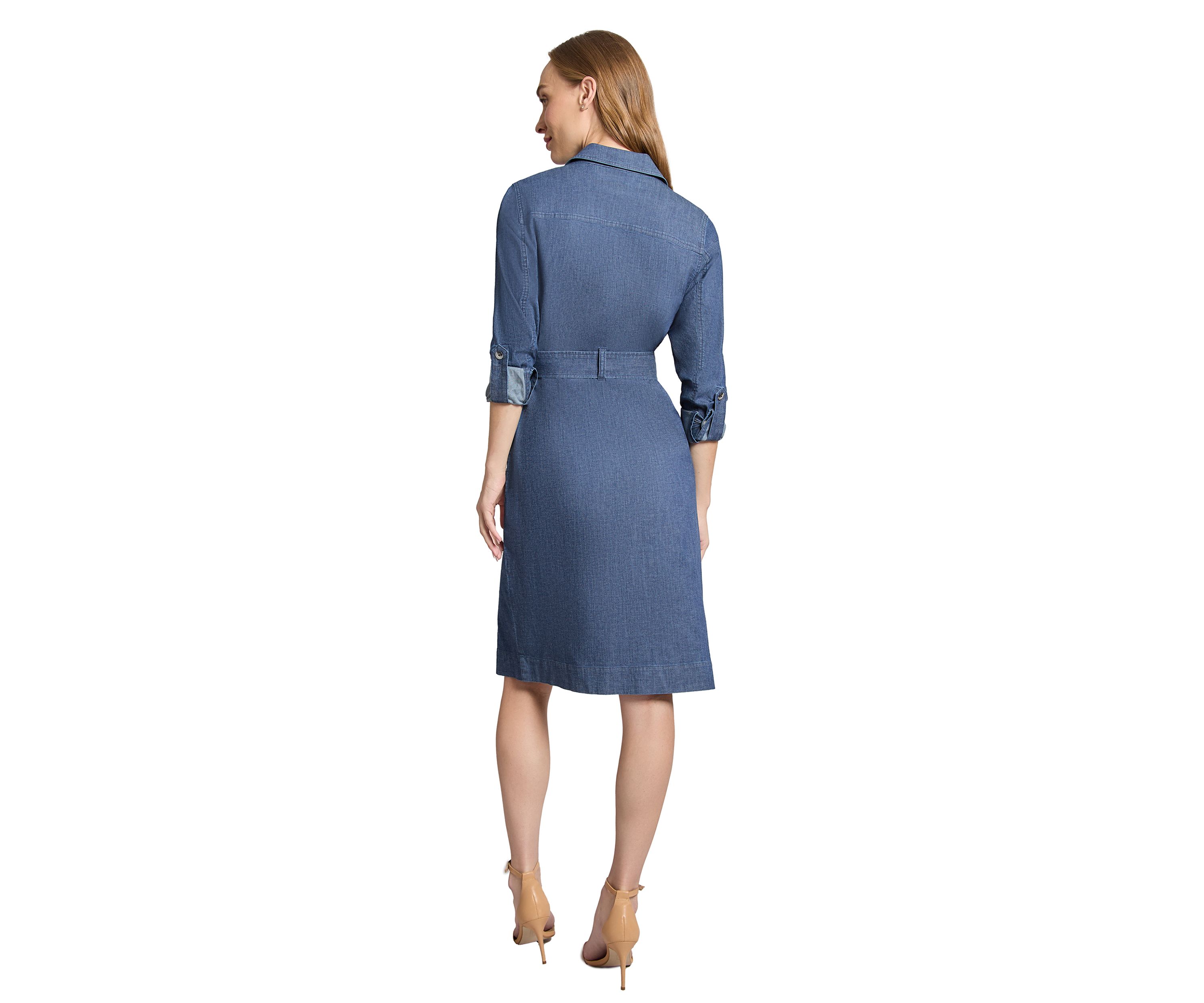 Womens Porkchop Pocket Tie Dress 