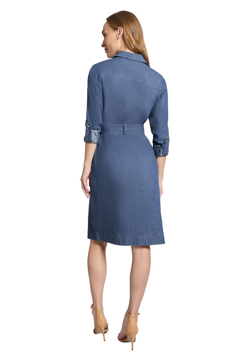 Womens Porkchop Pocket Tie Dress 