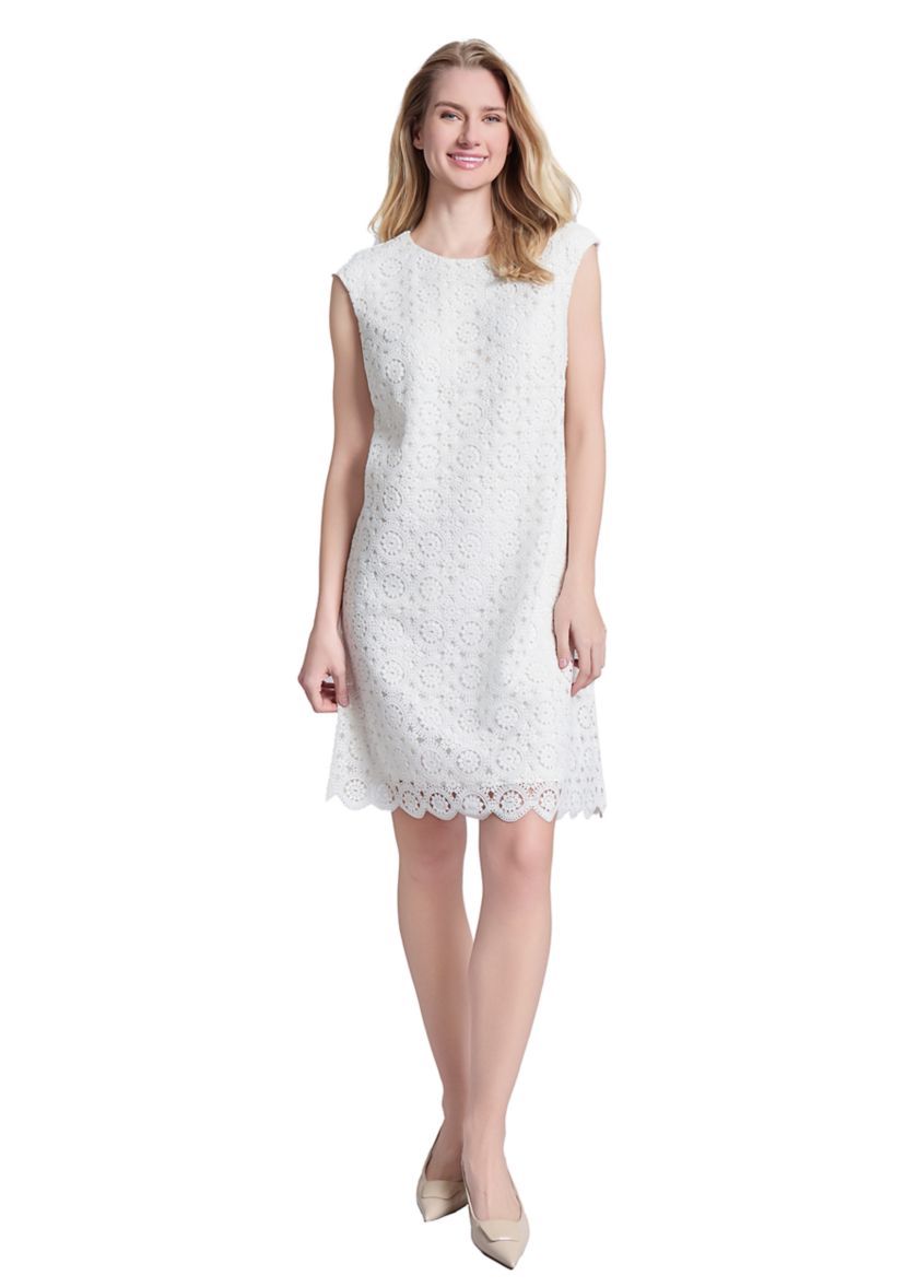 Womens Extended Cap Sleeve Swing Dress 