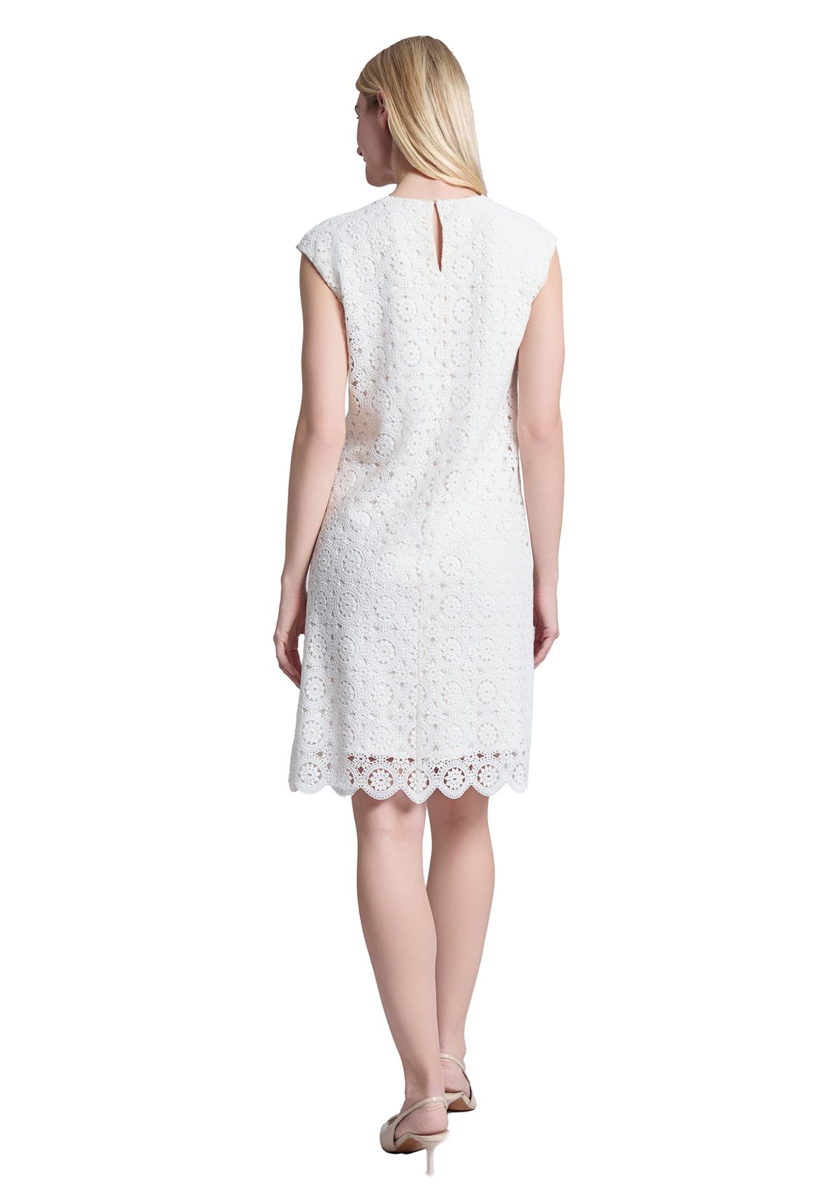 Womens Extended Cap Sleeve Swing Dress 