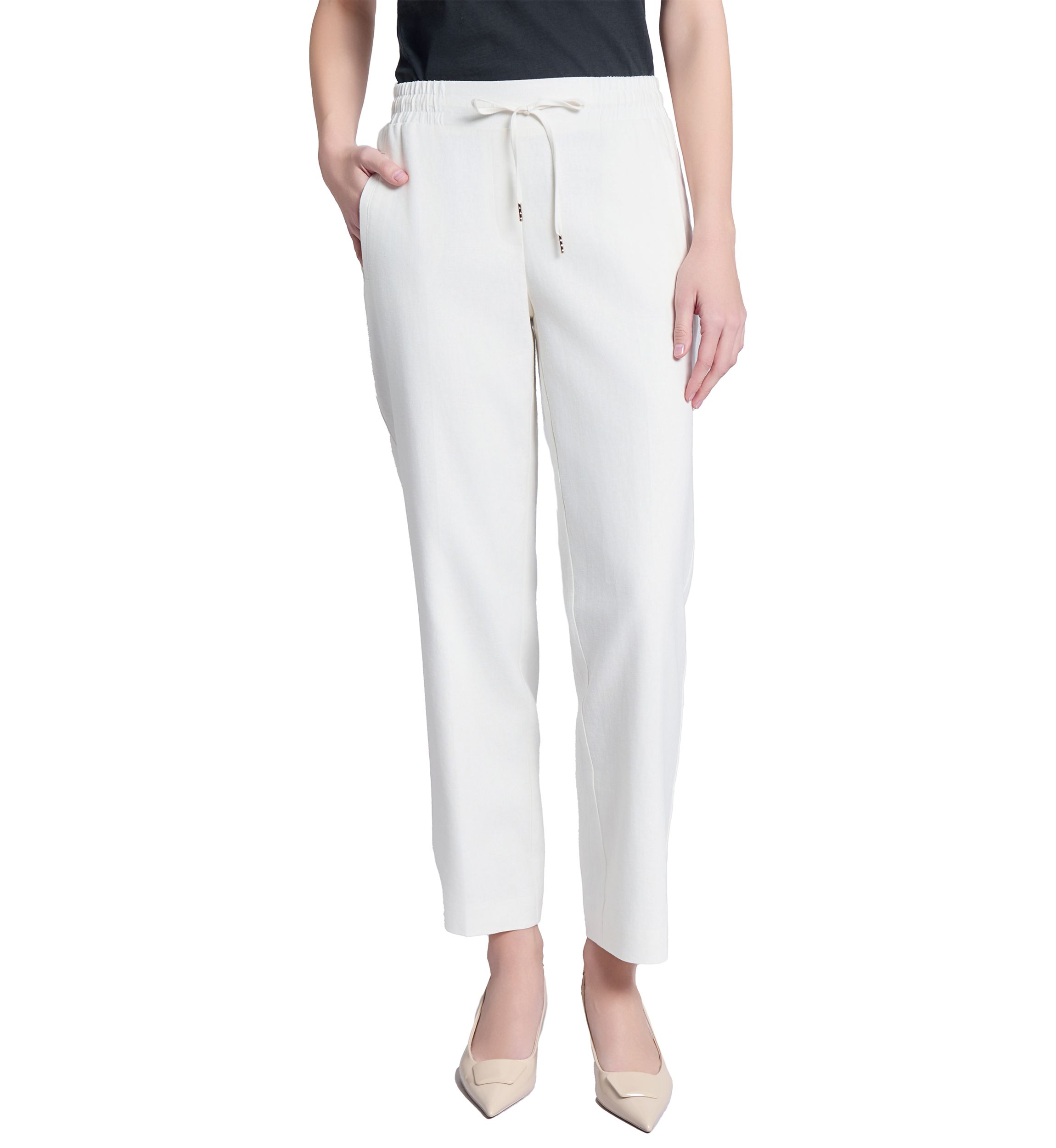 Womens Pull On D-String Welt Pocket Pants 