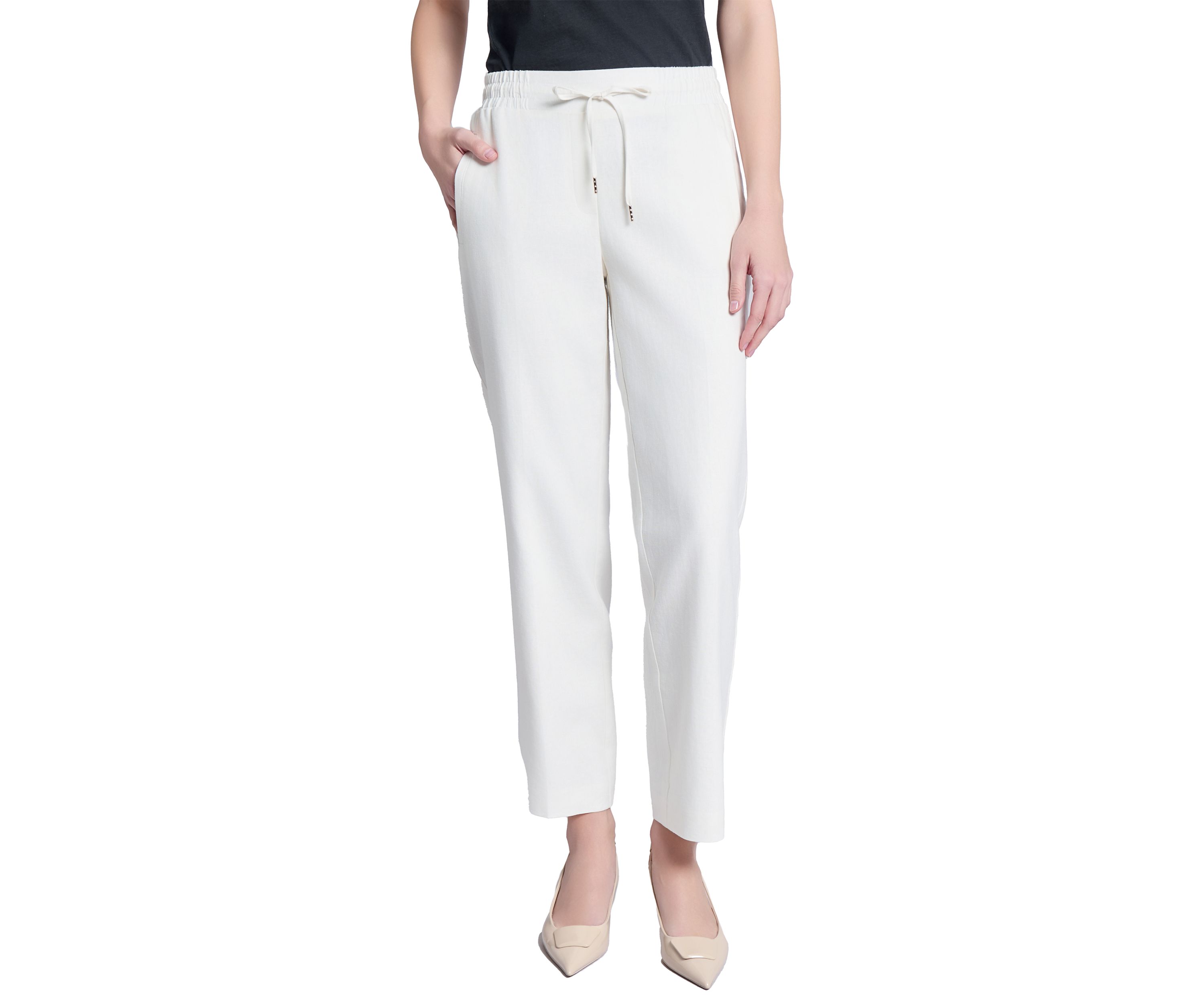 Womens Pull On D-String Welt Pocket Pants 