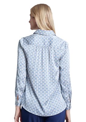 JONES NEW YORK Women's Long Sleeve Side Button Popover Tunic