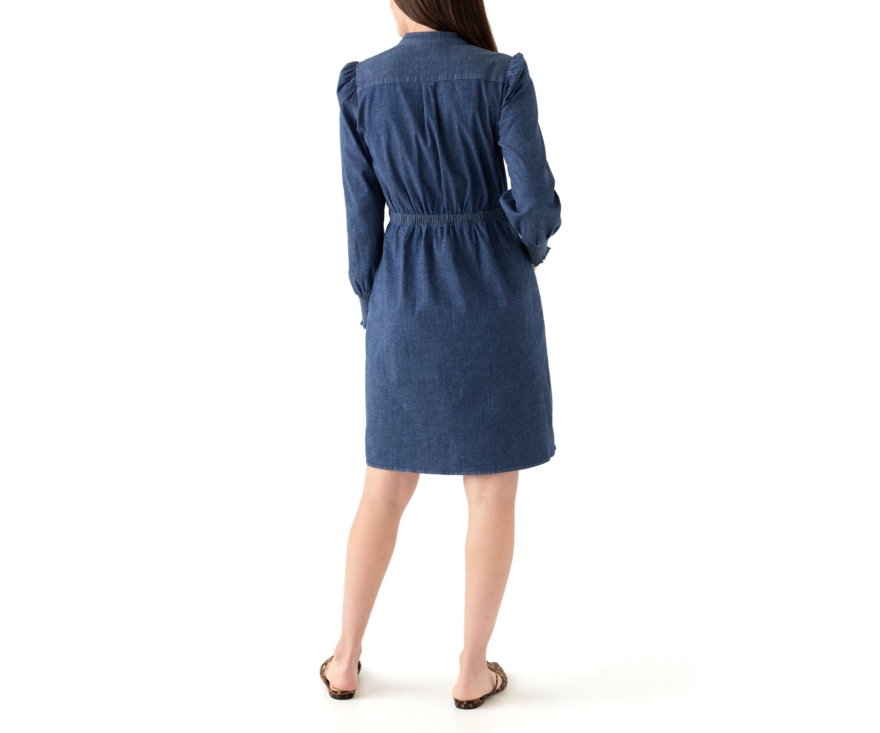 Womens Smocked Shoulder Dress