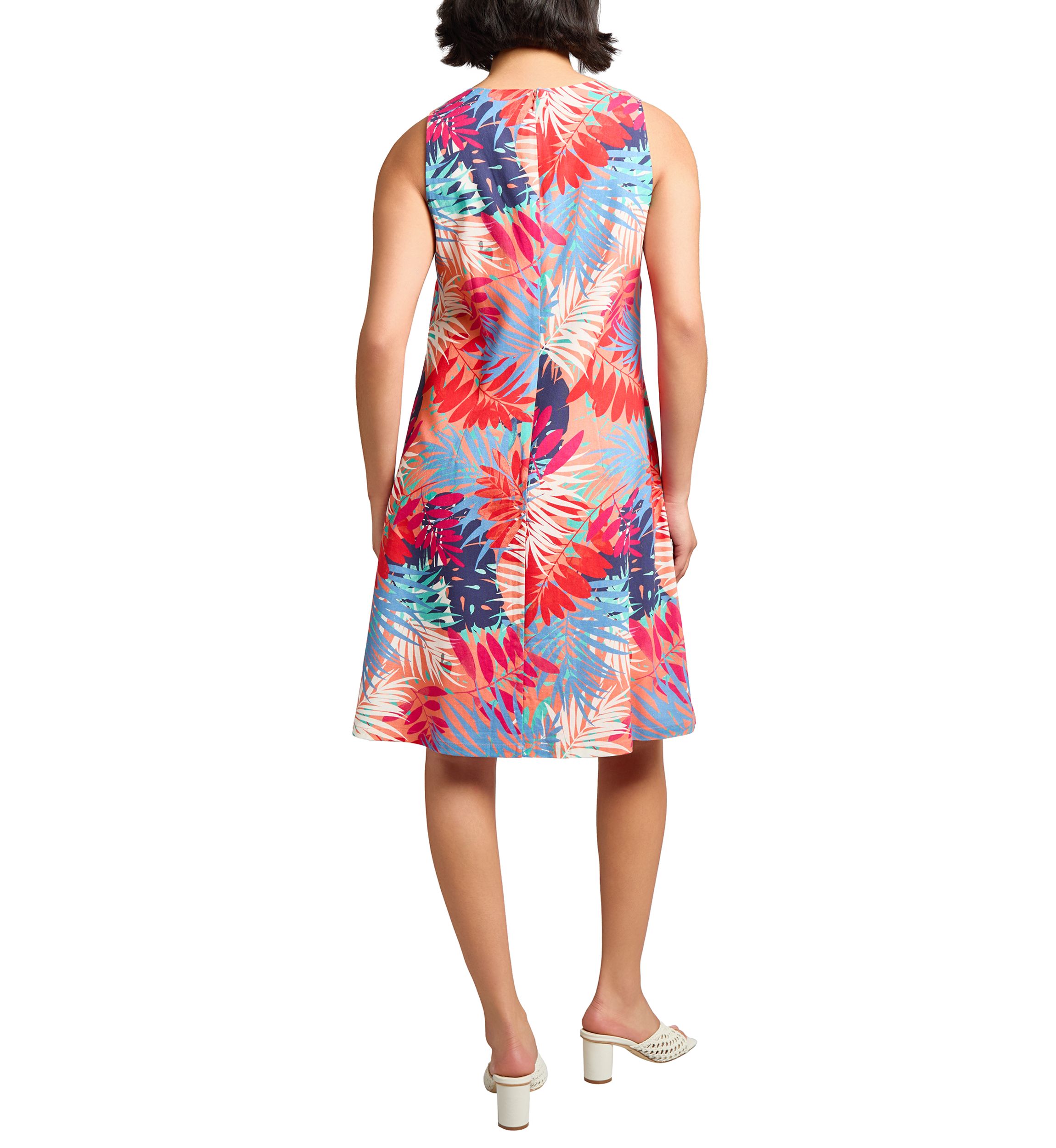 Gina V-Neck Woven Trapeze Dress