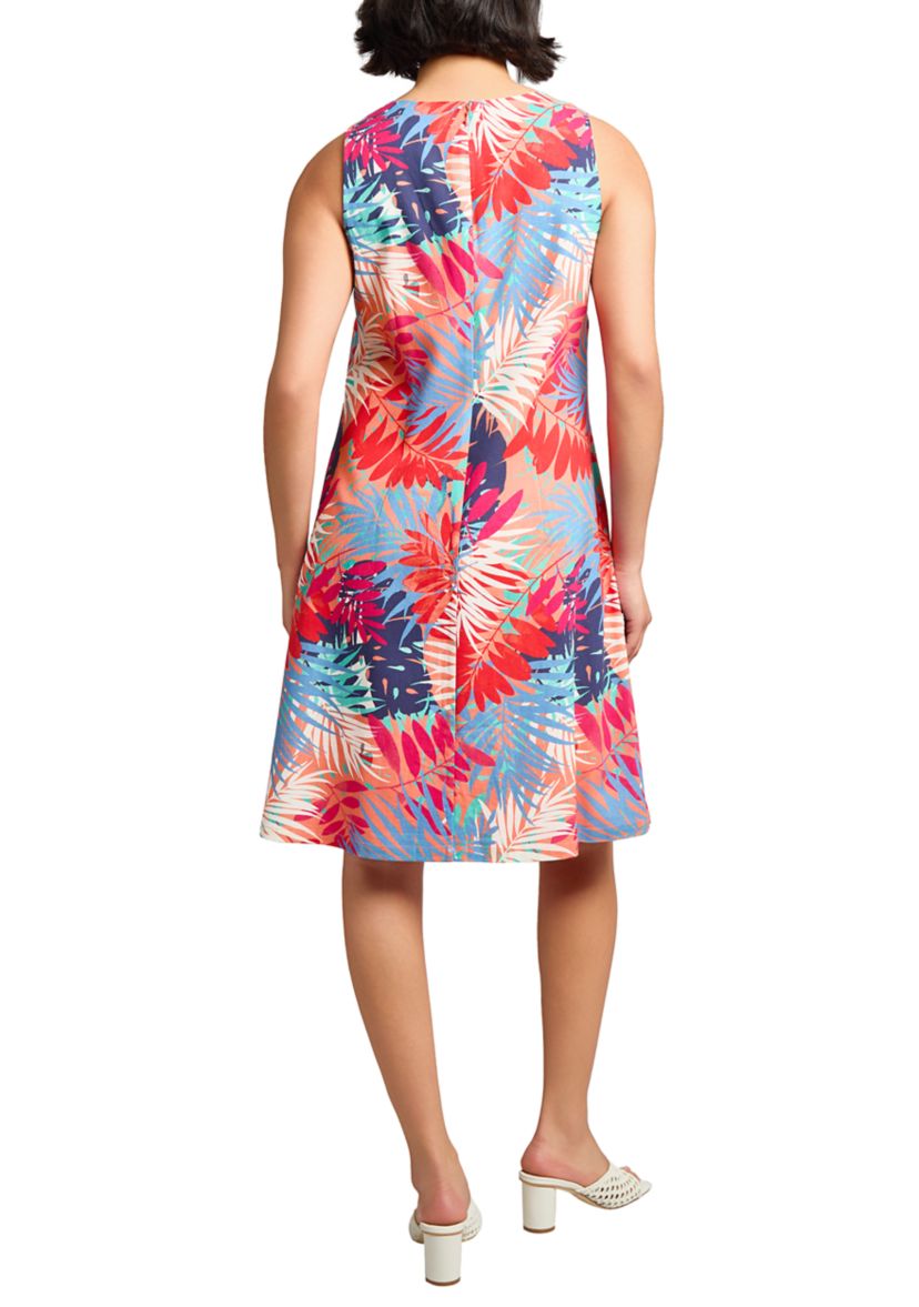 Gina V-Neck Woven Trapeze Dress