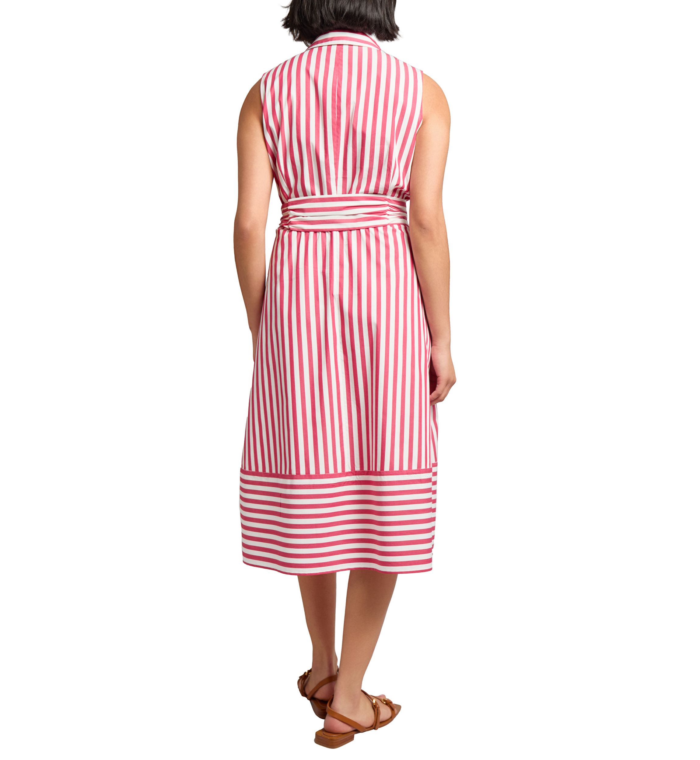 Womens Sleeveless Midi Shirtdress