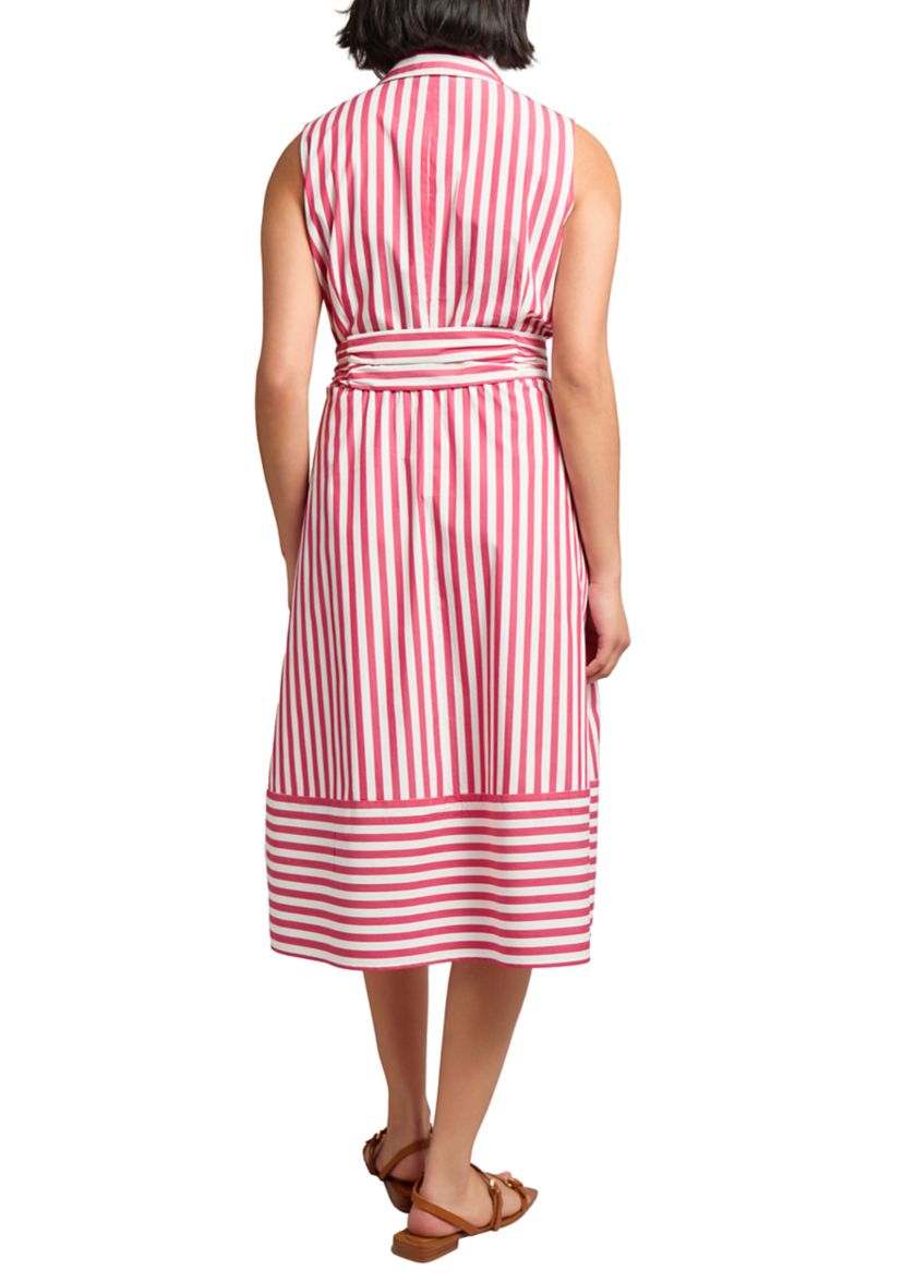 Womens Sleeveless Midi Shirtdress