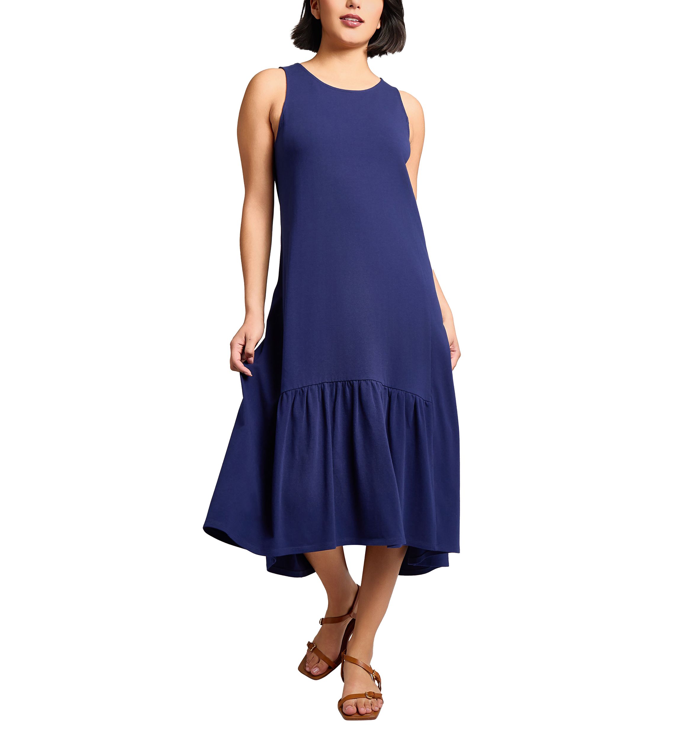 Womens High Low Dress with Ruffle Hem