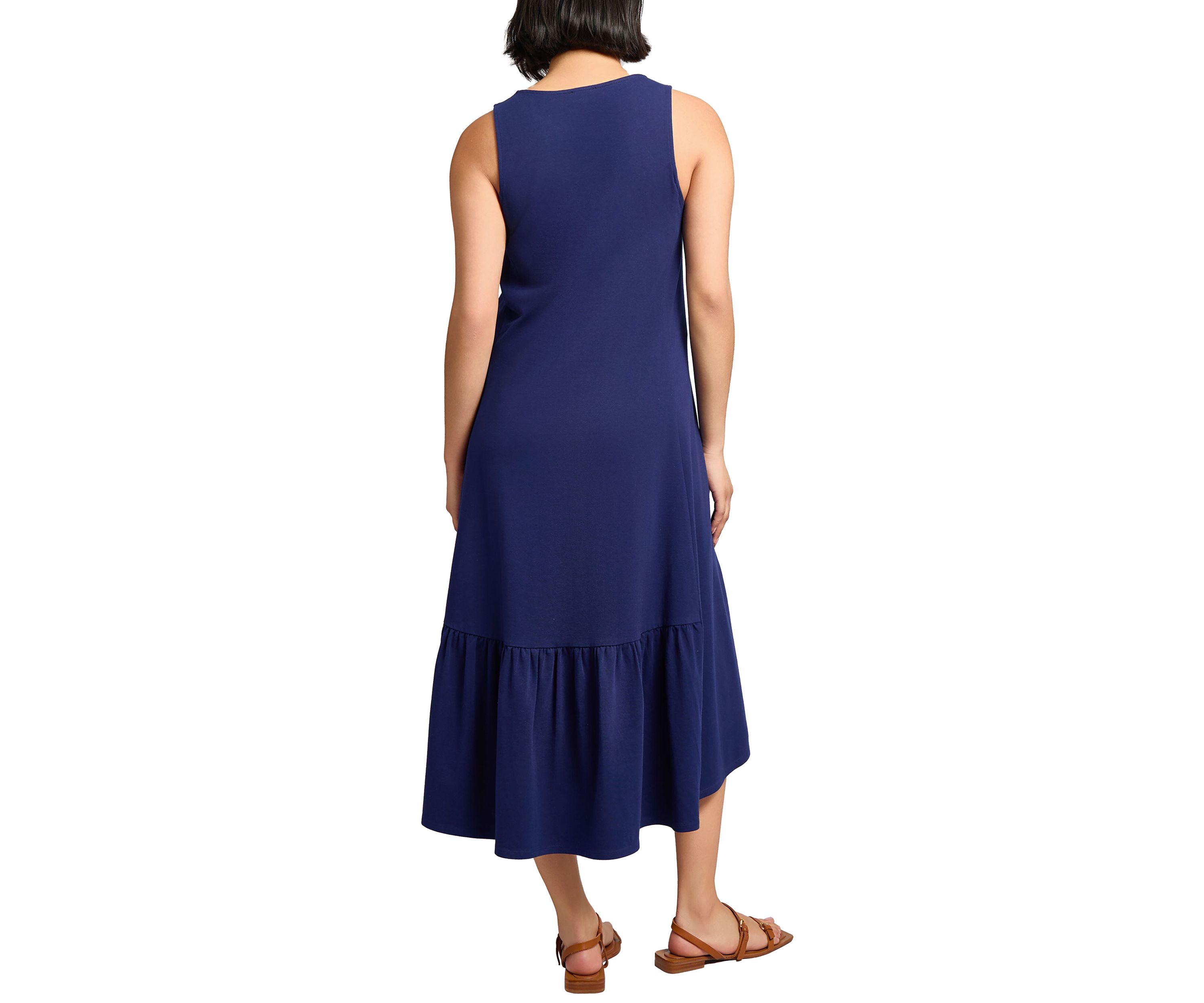 Womens High Low Dress with Ruffle Hem