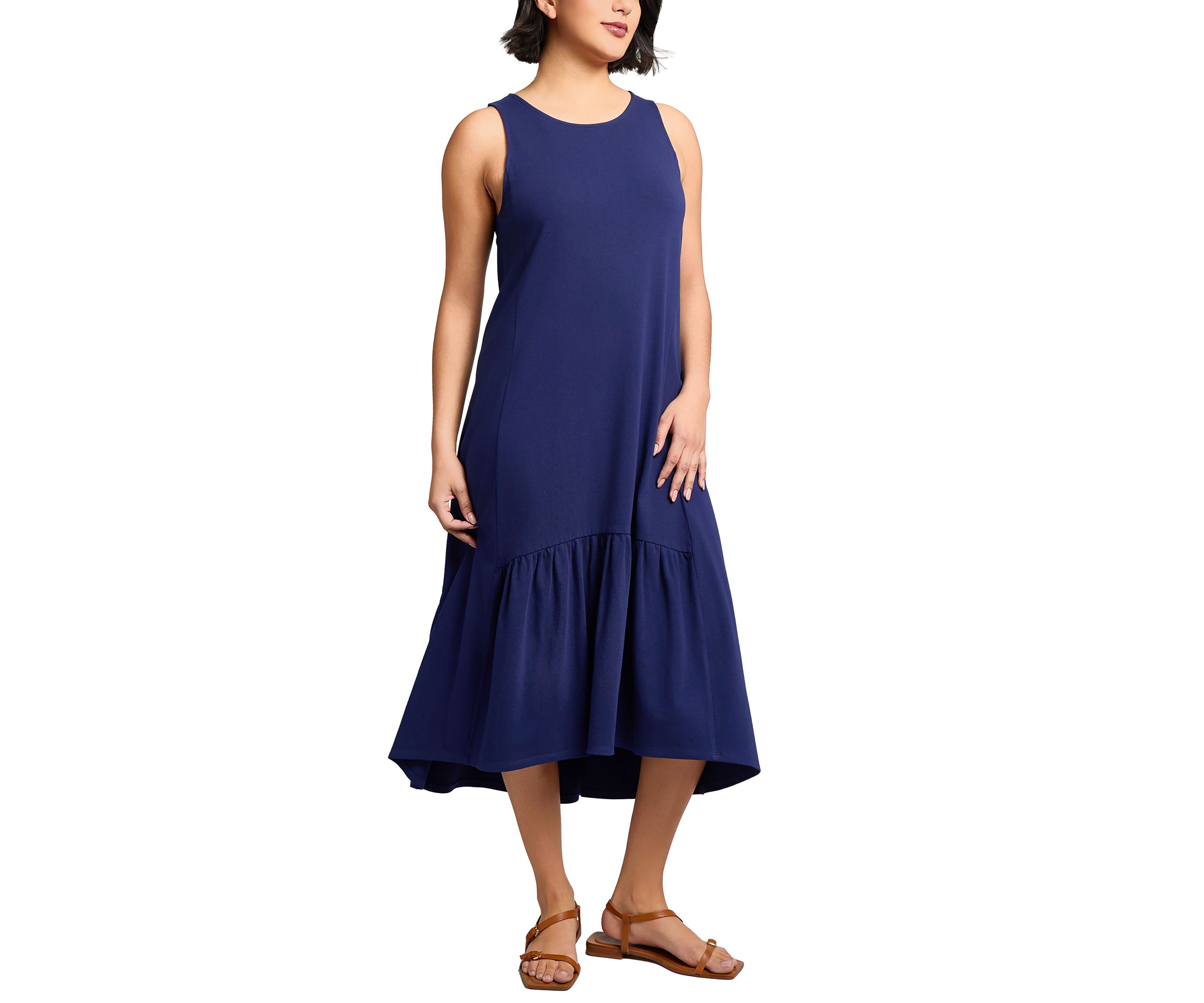 Womens High Low Dress with Ruffle Hem