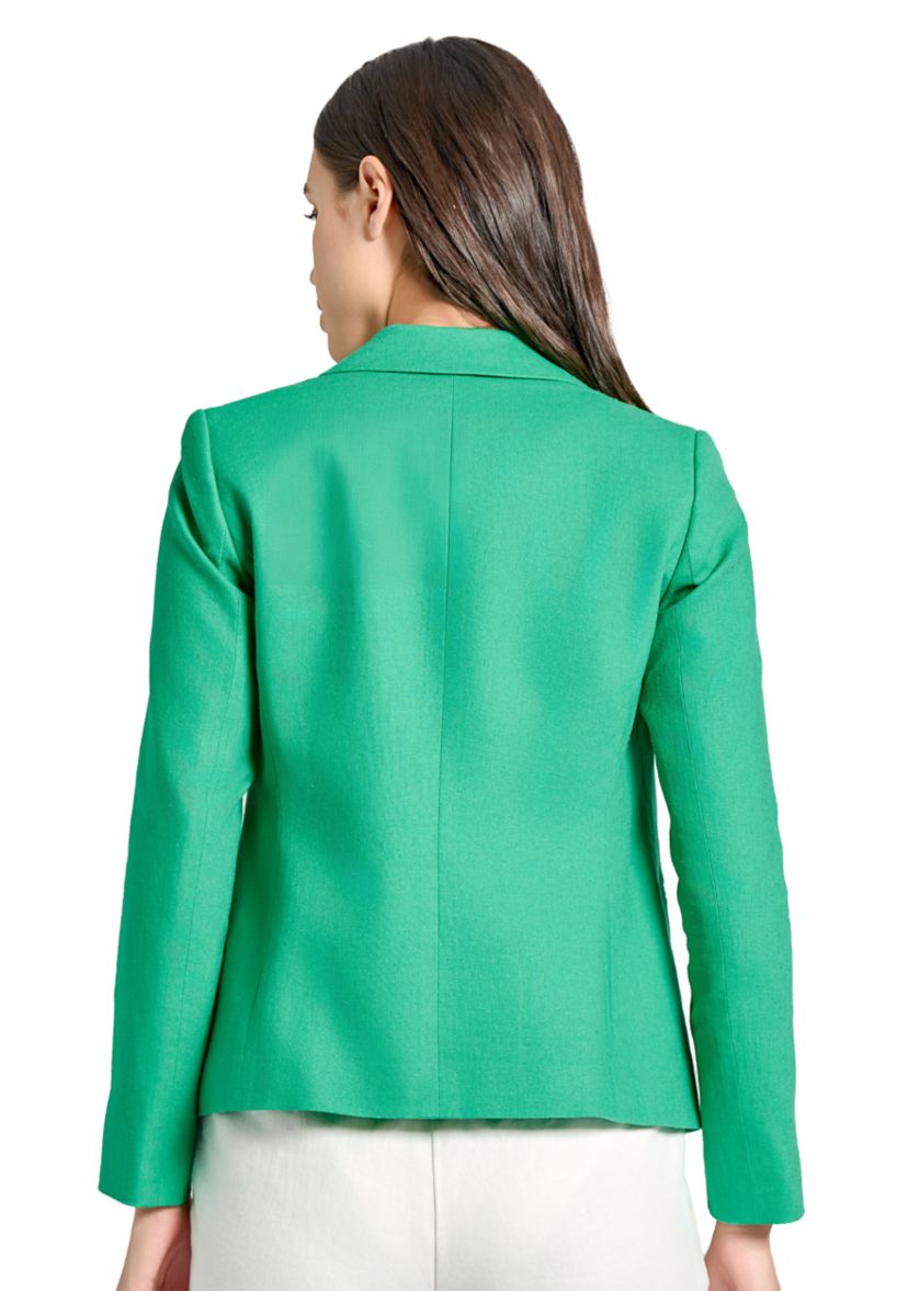 Womens Linen Faux Double Breasted Jacket