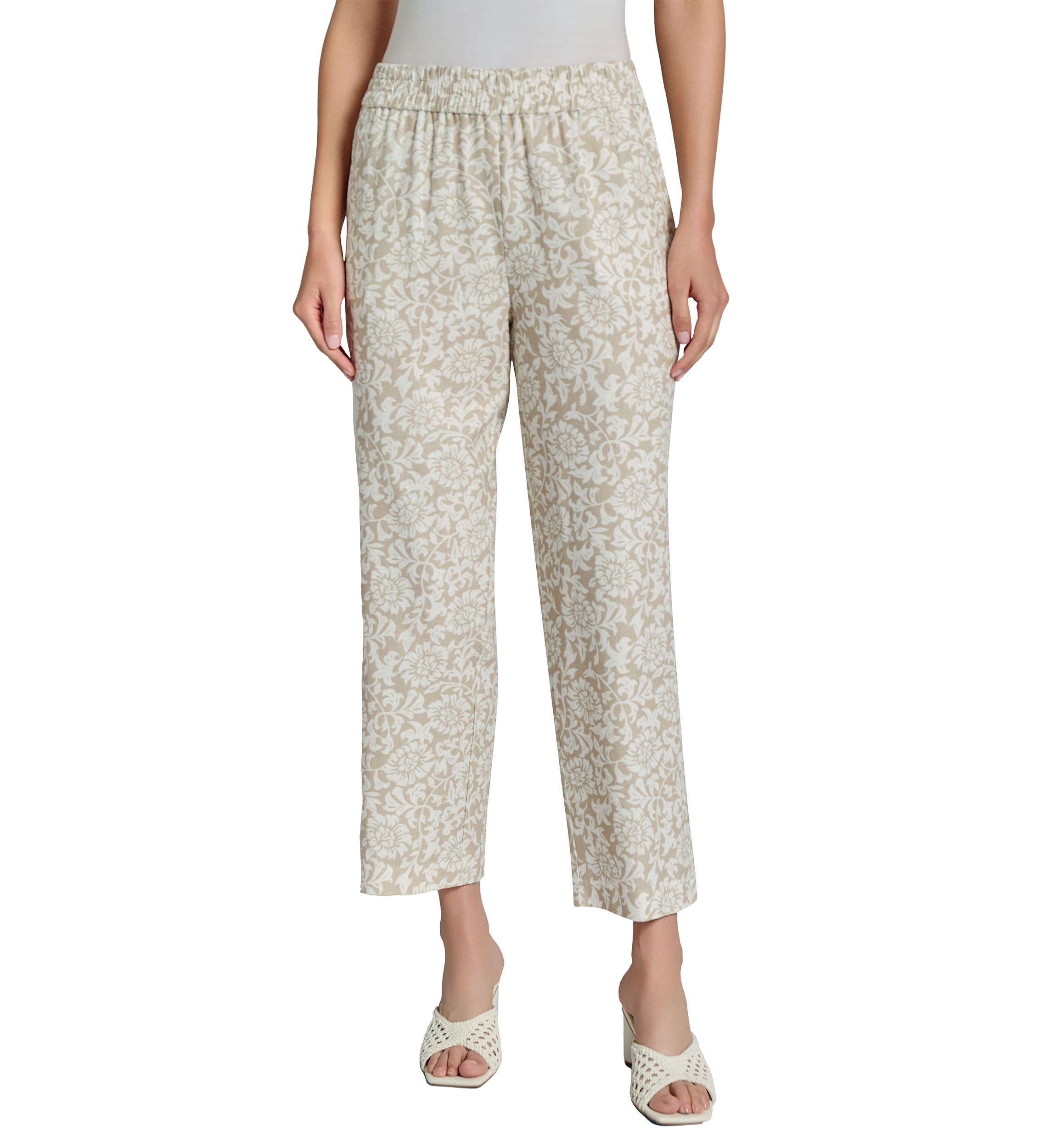Petite Pull On Slash Pocket Cropped Pants