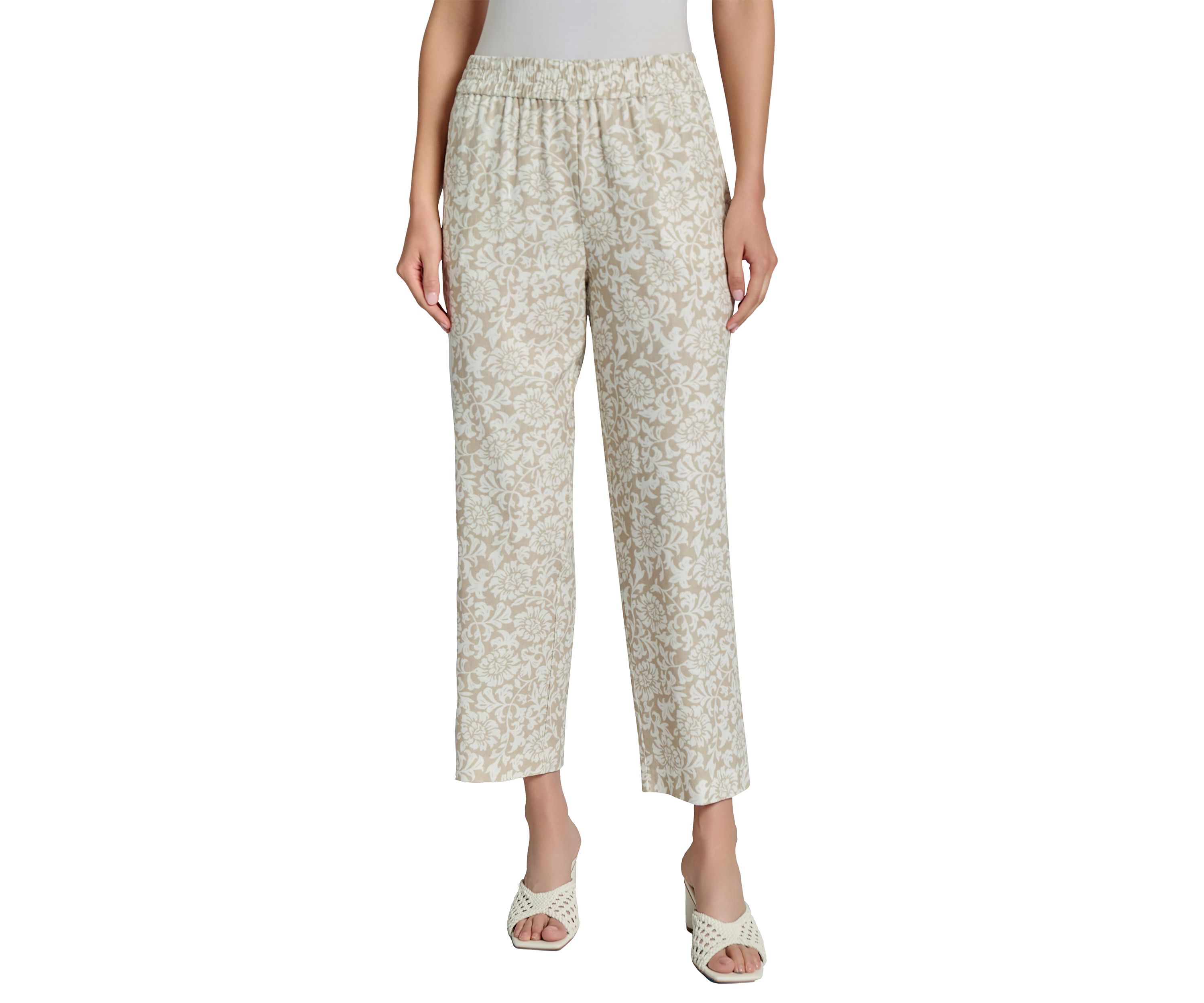 Petite Pull On Slash Pocket Cropped Pants