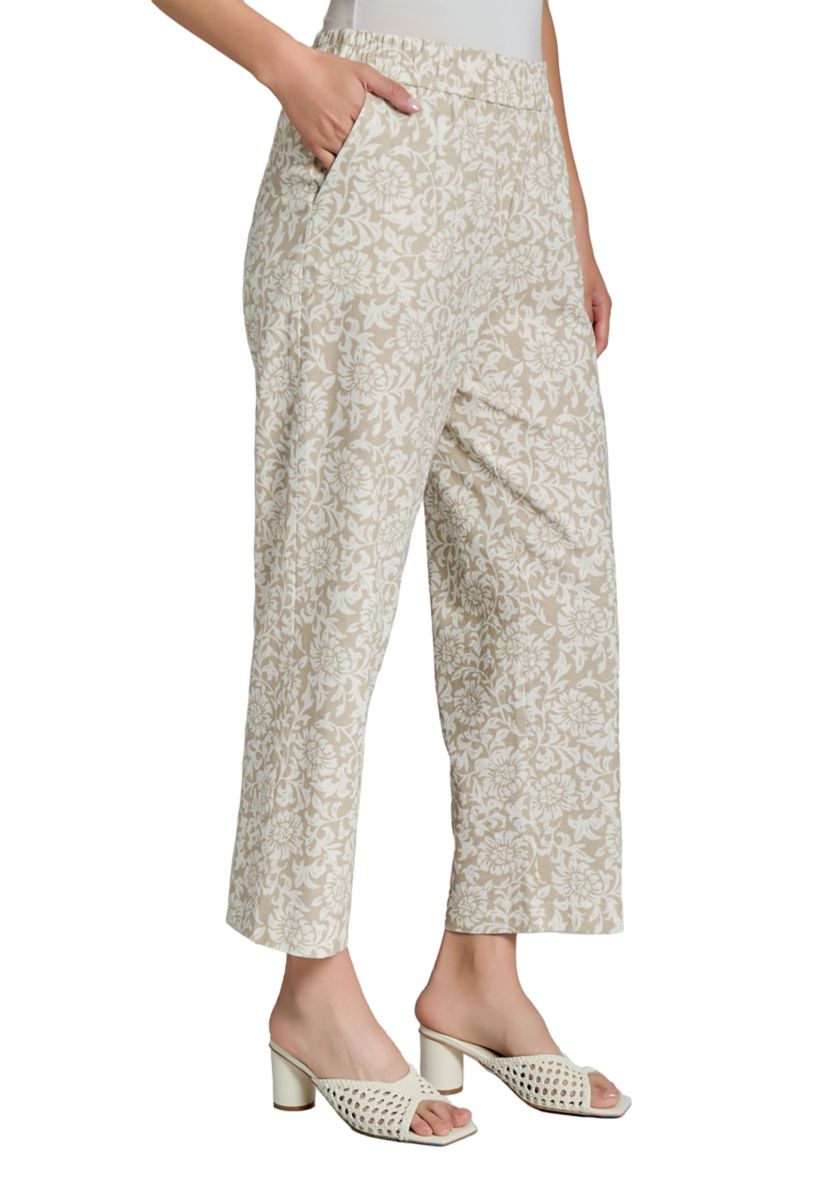 Petite Pull On Slash Pocket Cropped Pants