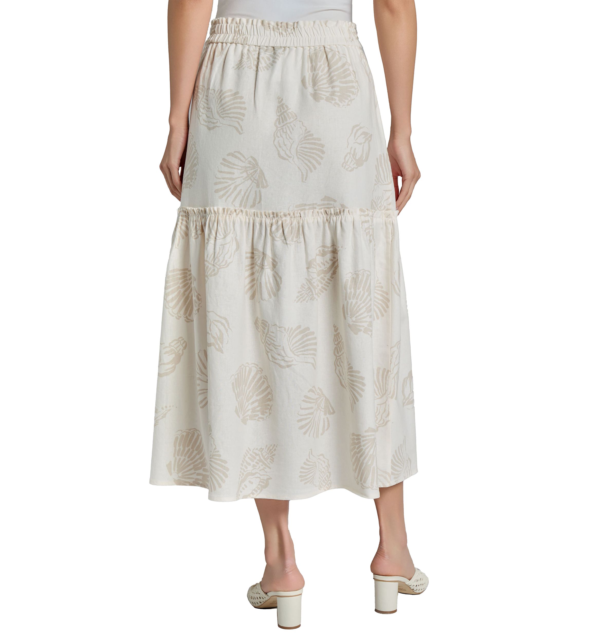 Womens Pull On Maxi Tiered Skirt 
