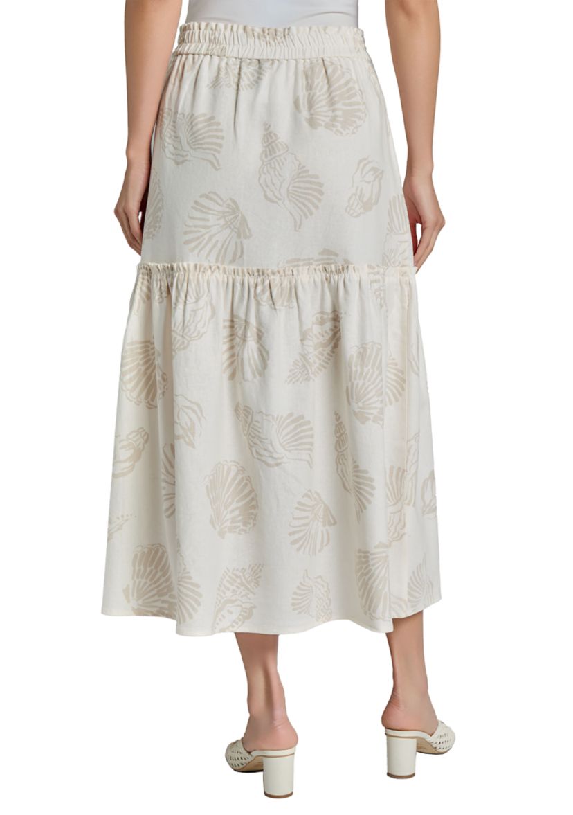Womens Pull On Maxi Tiered Skirt 