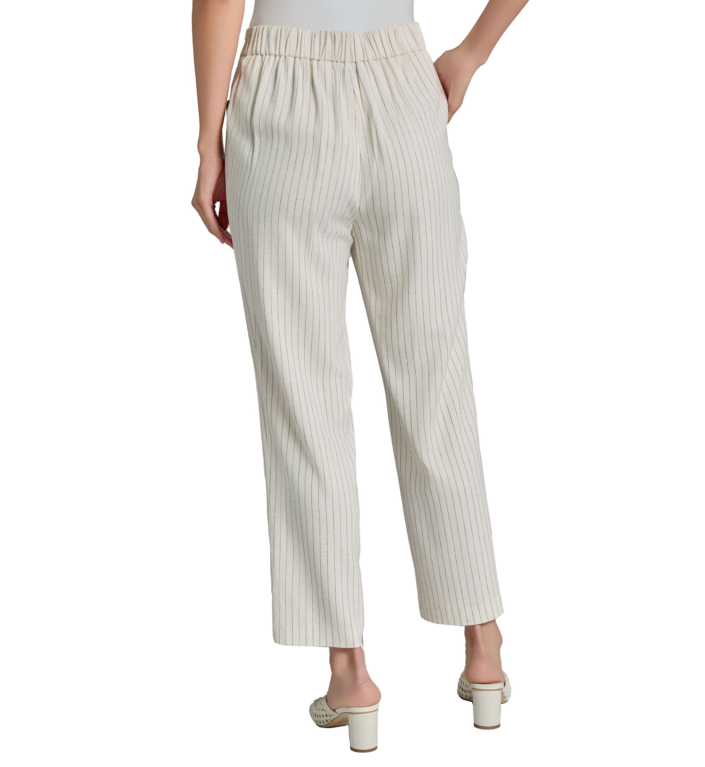 Fly Front Patch Pocket Straight Ankle Pants