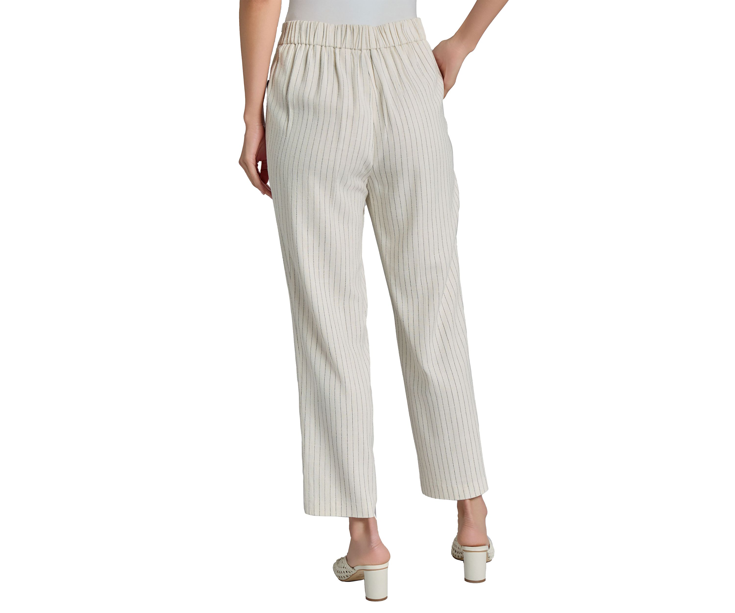 Fly Front Patch Pocket Straight Ankle Pants