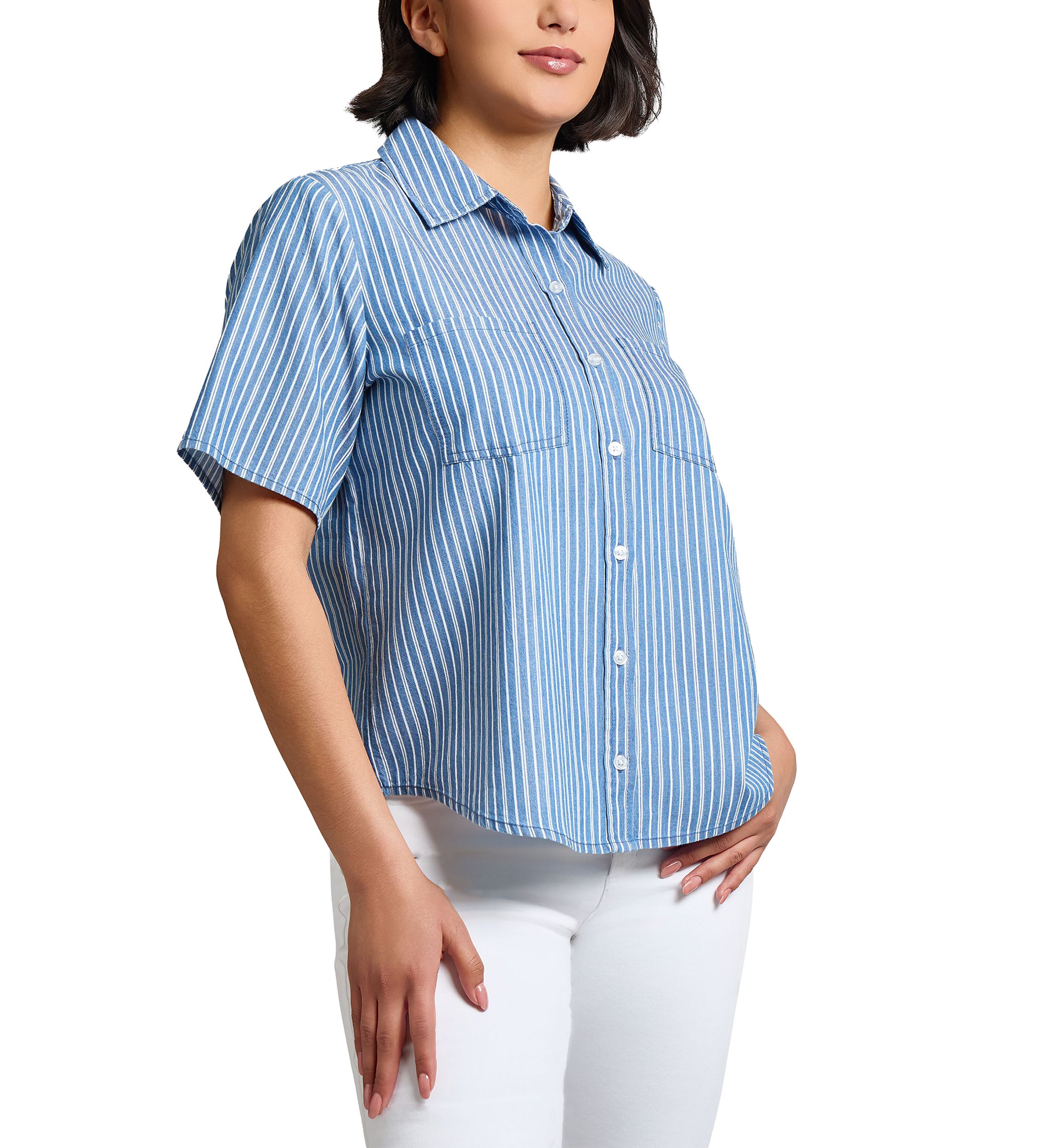 Womens Double Patch Pocket Shirt