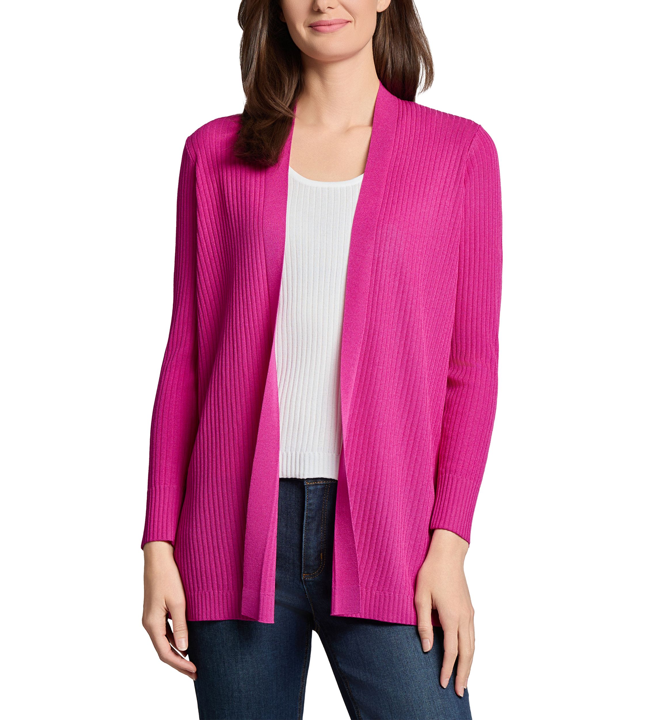 Petite Long Sleeve Cardigan with Side Slits