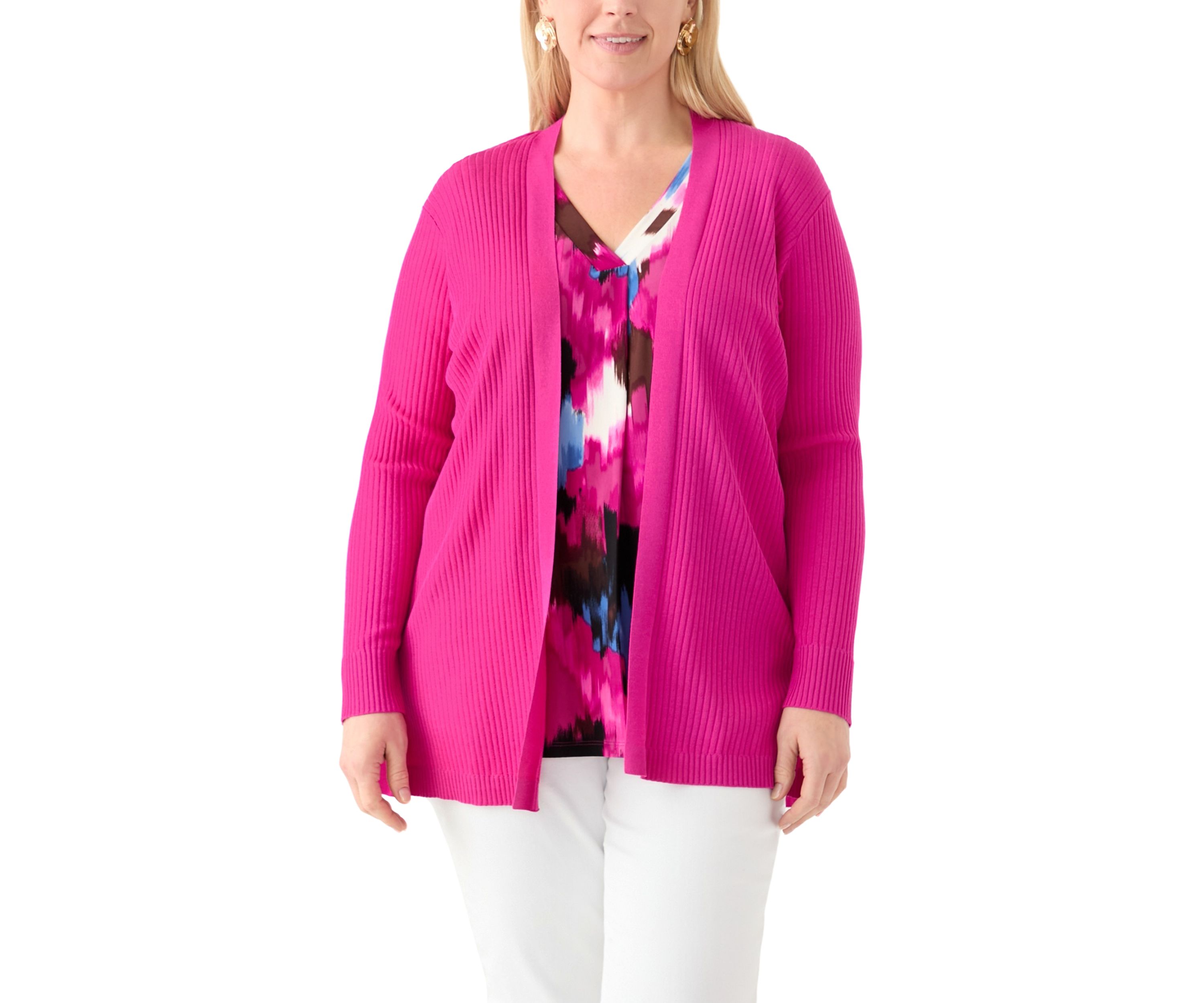 Plus Size Sutton Ribbed Cardigan