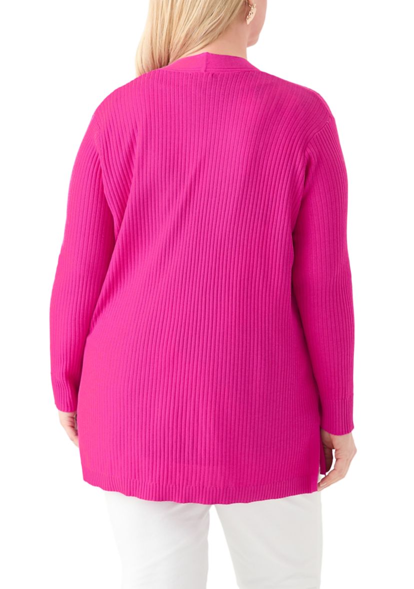 Plus Size Sutton Ribbed Cardigan