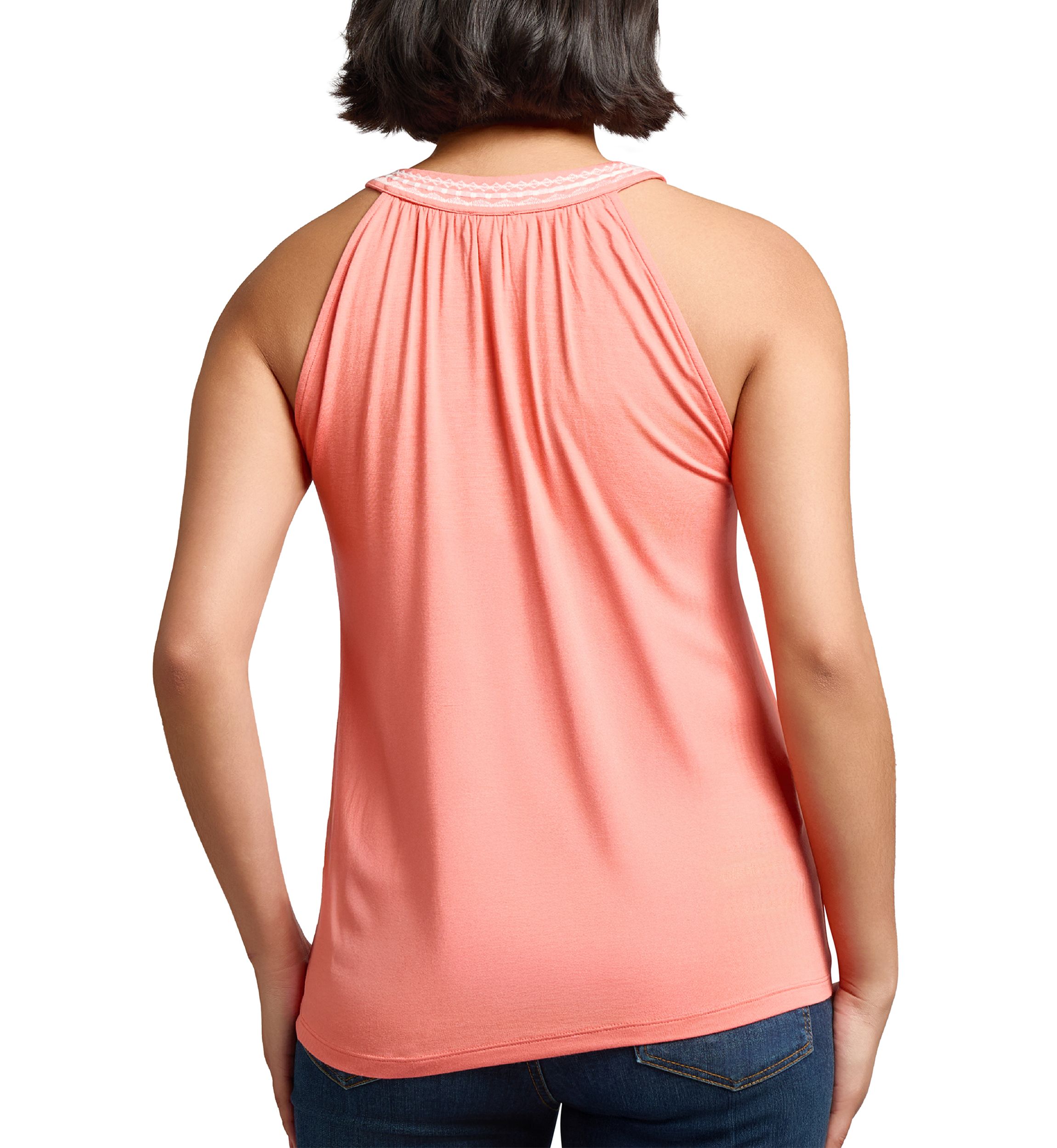 Womens Embroidered Halter Neck Top