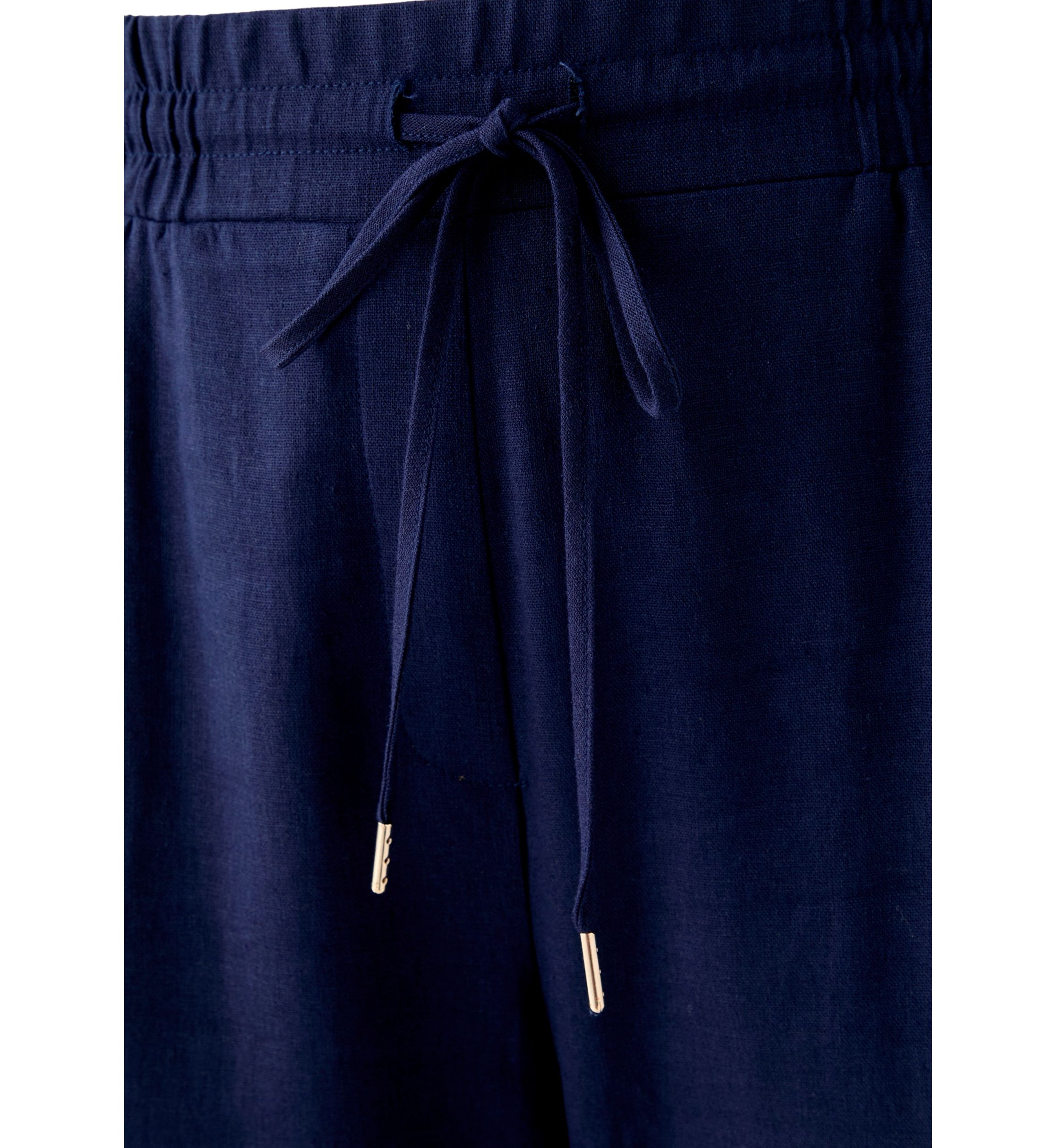 Plus Size Pull On D String Welt Pocket Pants 
