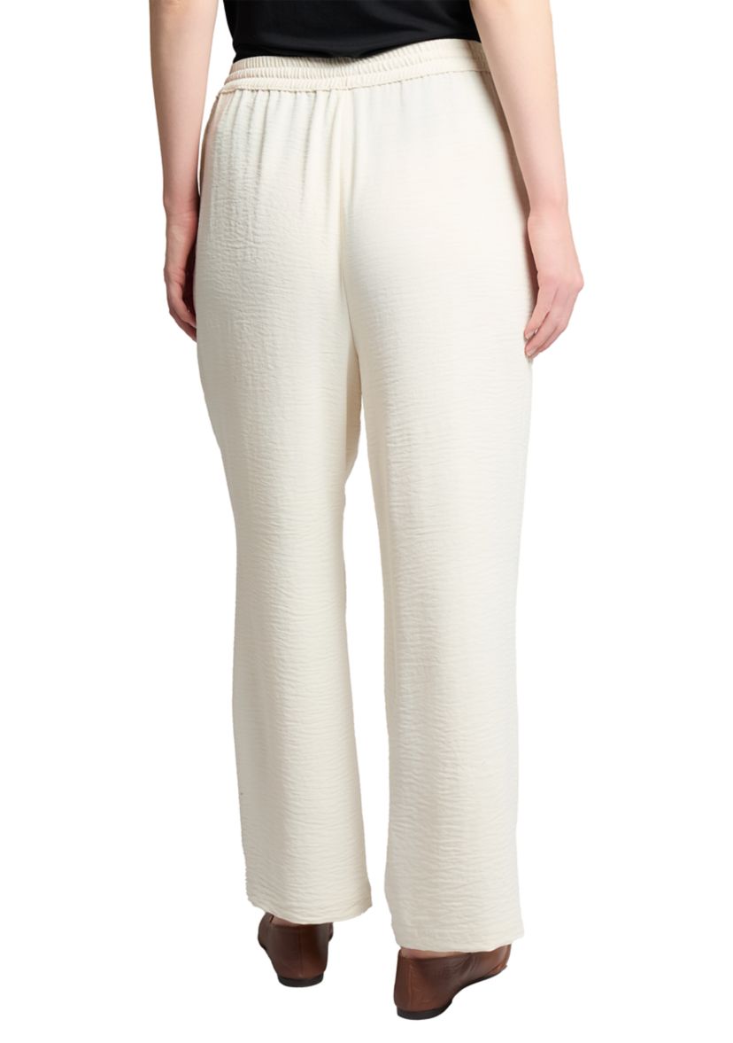 Womens Pull On Drawstring Wide Leg Pants