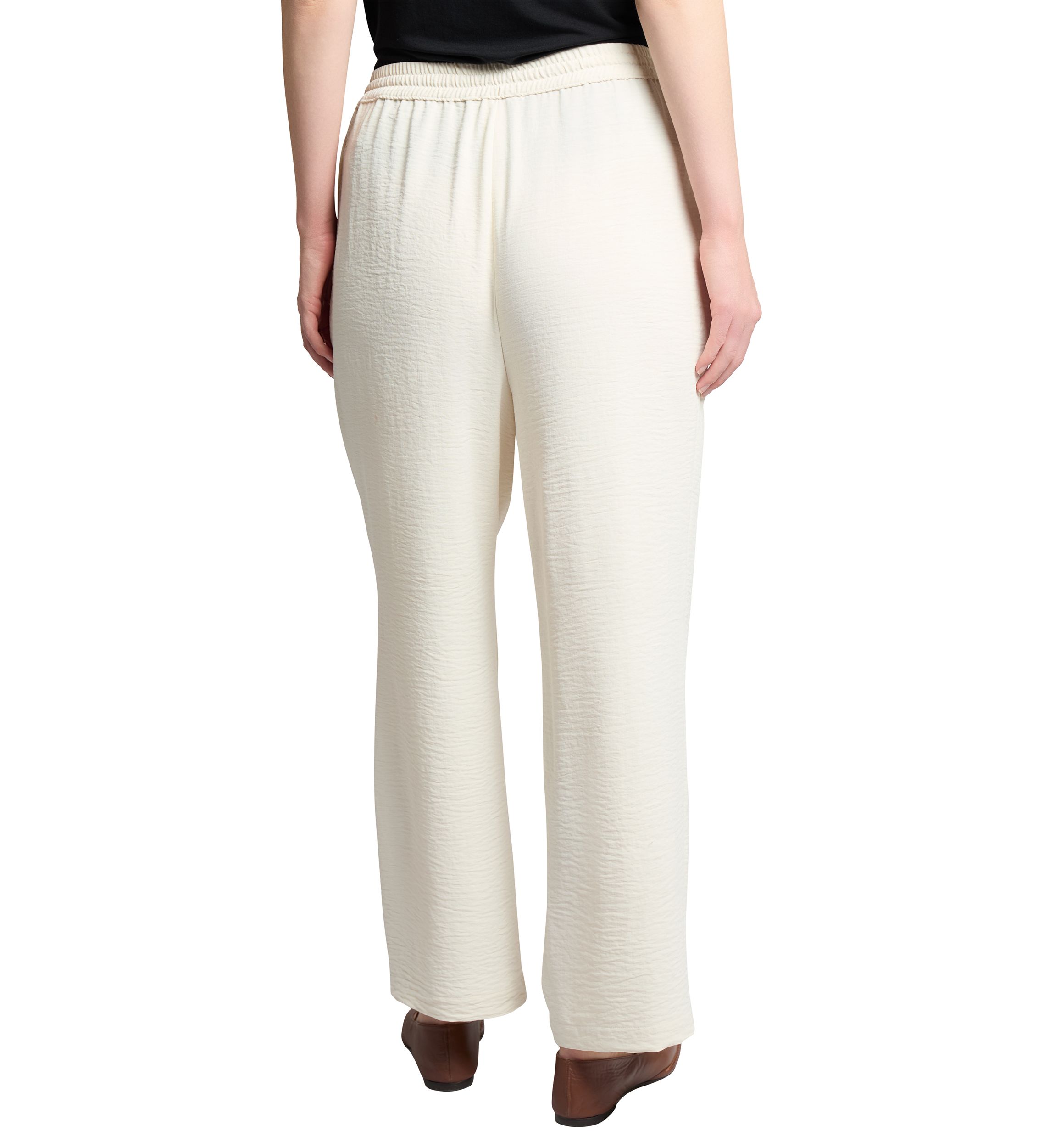 Petite Pull On Drawstring Wide Leg Pants