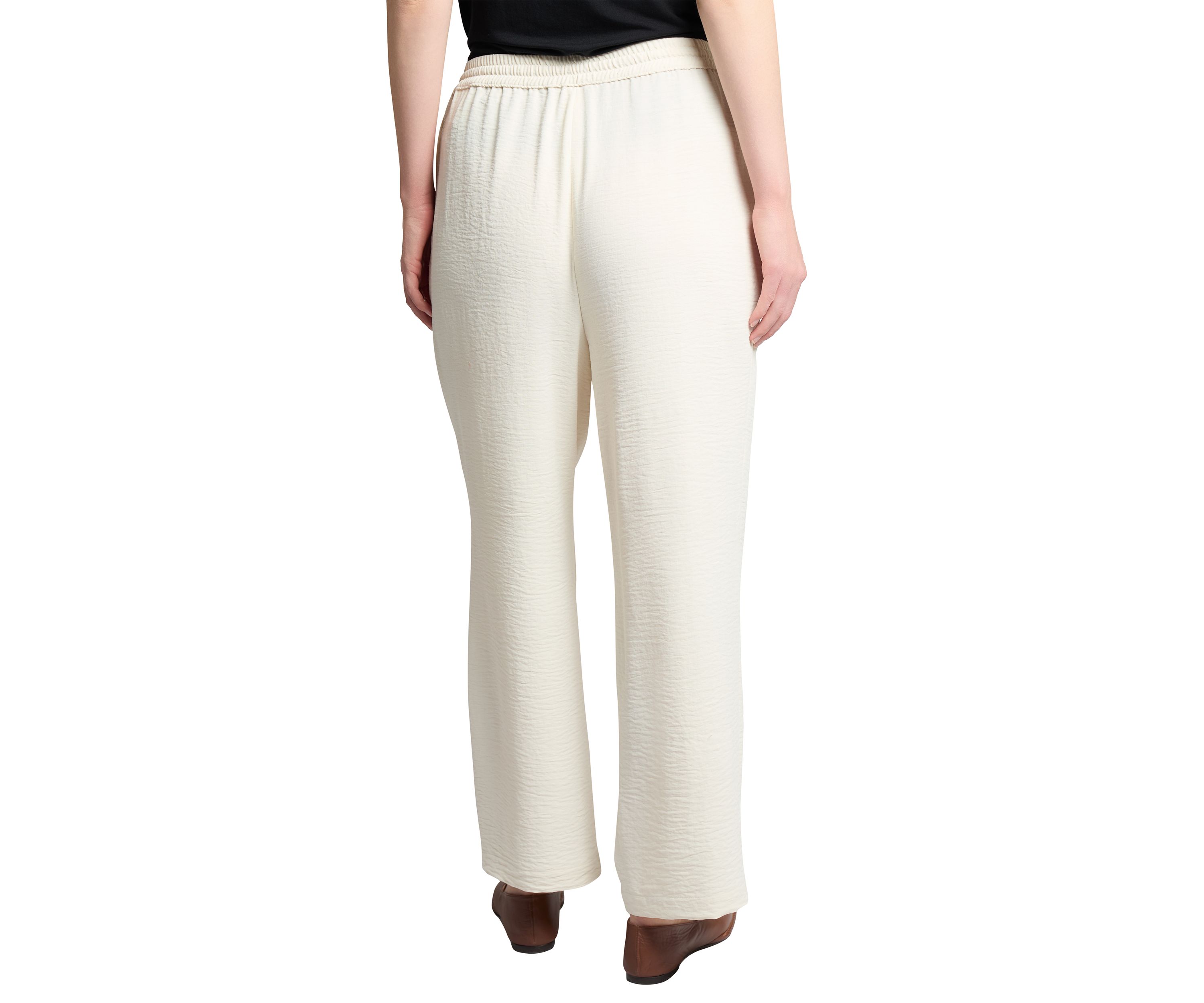 Petite Pull On Drawstring Wide Leg Pants