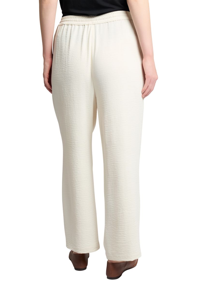 Petite Pull On Drawstring Wide Leg Pants