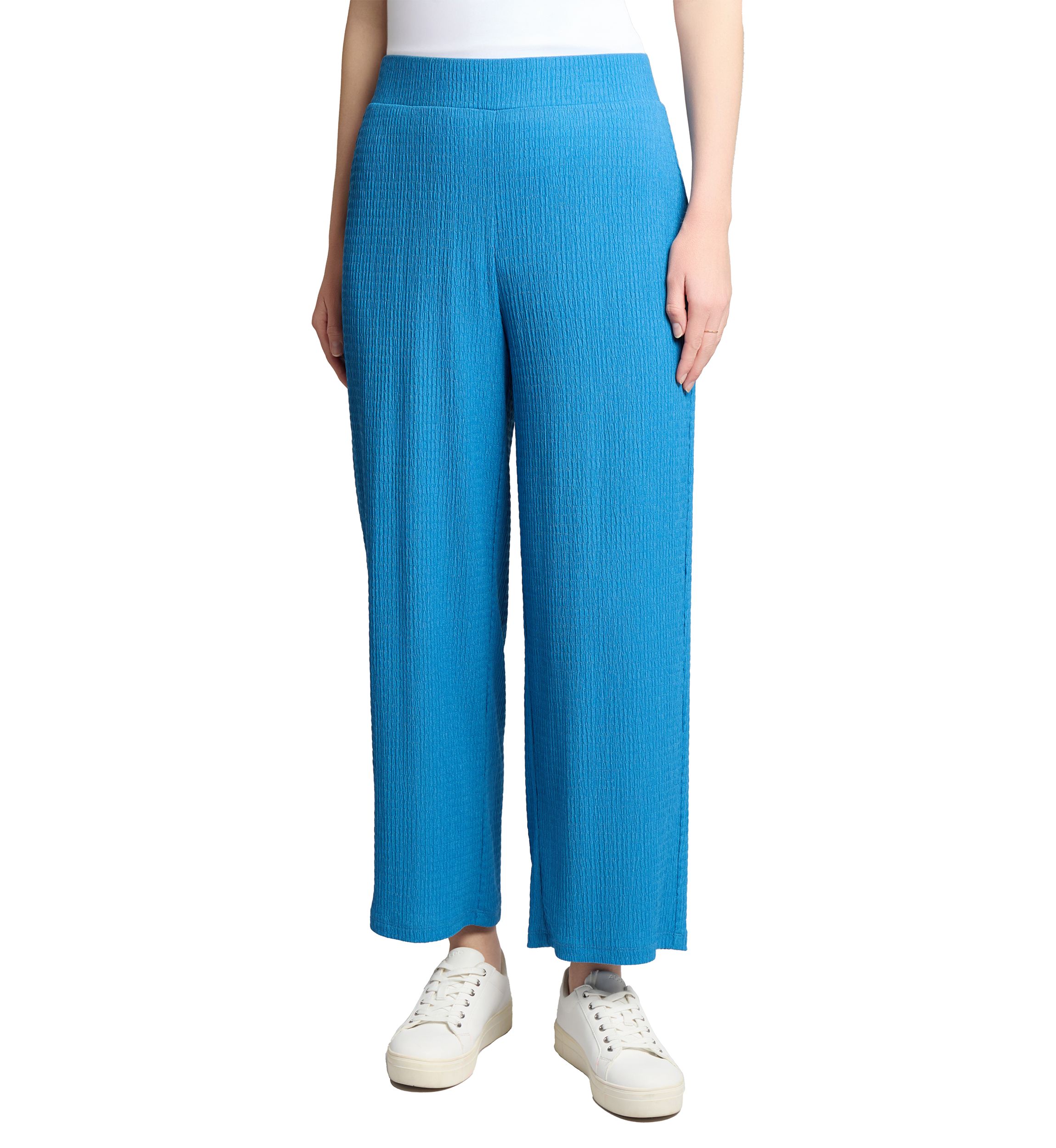 Womens Pull On Wide Leg Cropped Pants