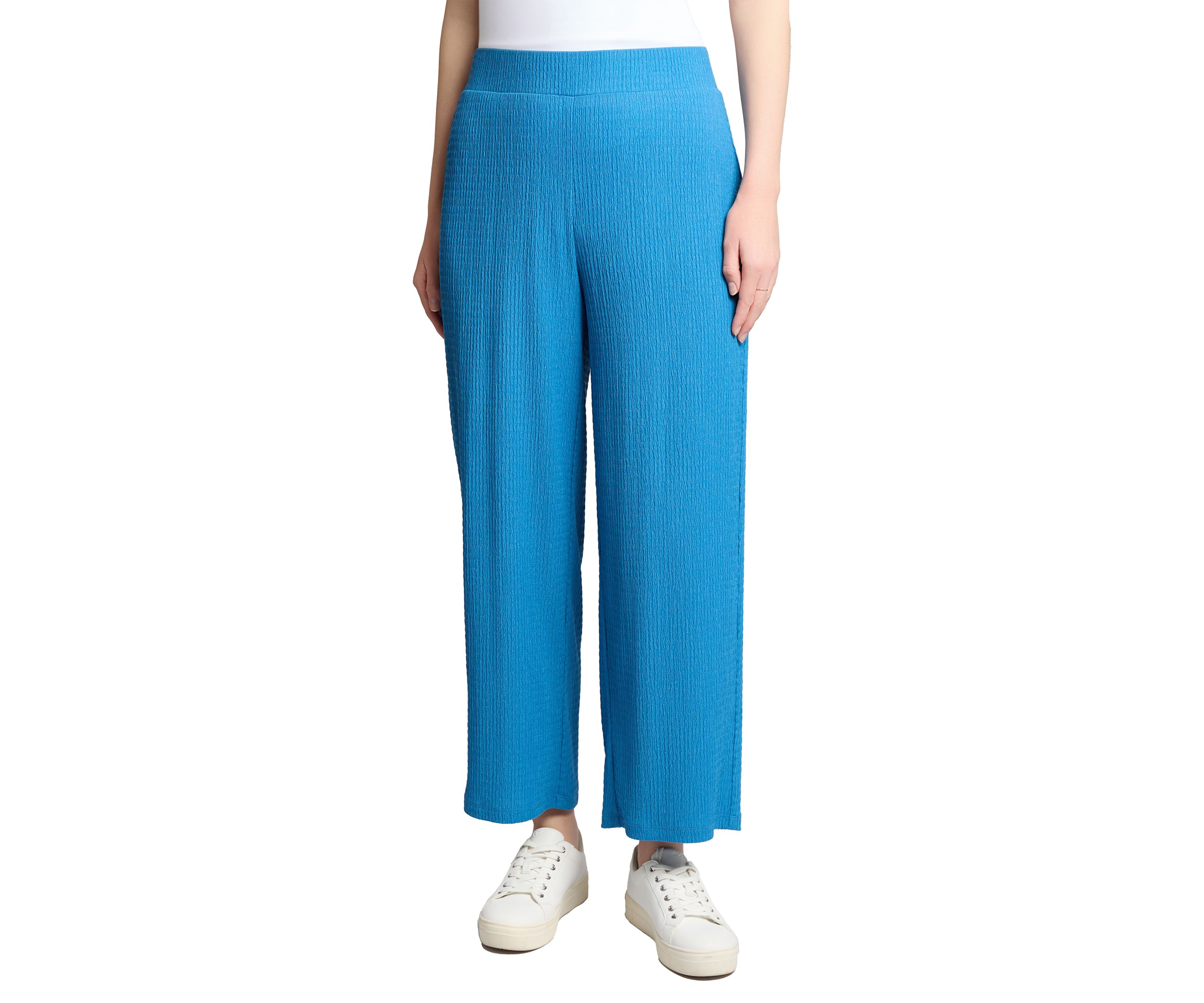 Womens Pull On Wide Leg Cropped Pants