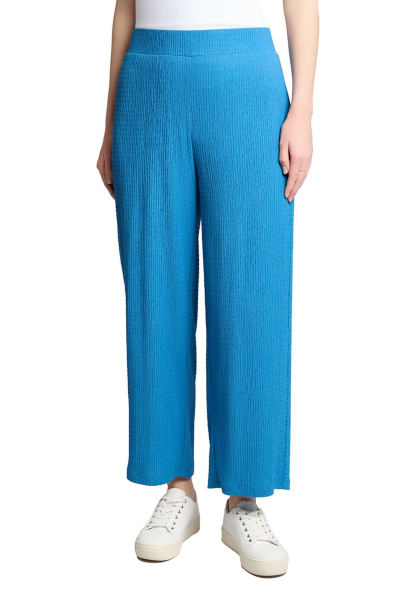 Womens Pull On Wide Leg Cropped Pants