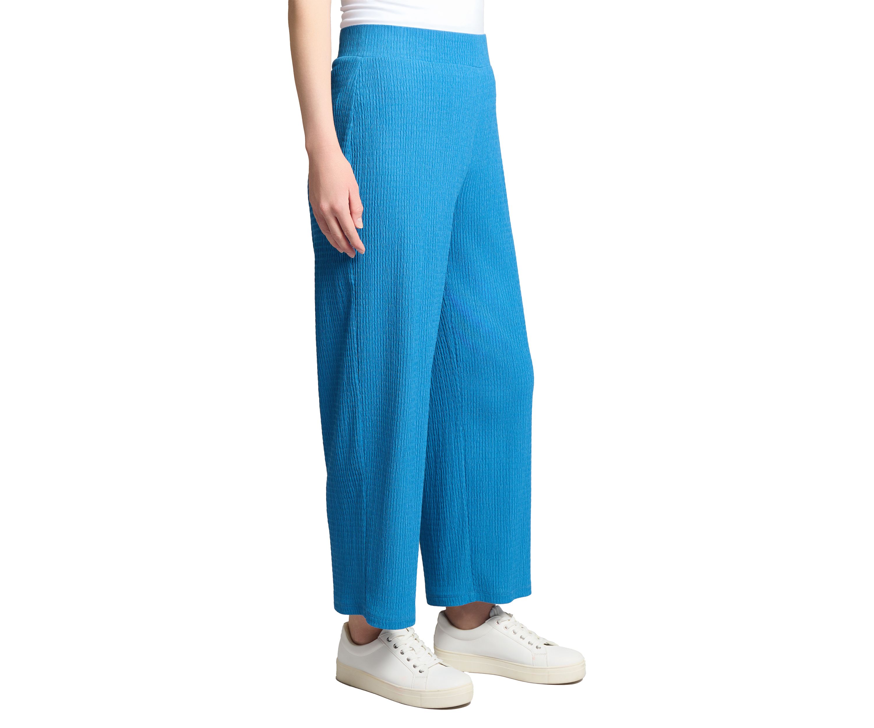 Womens Pull On Wide Leg Cropped Pants