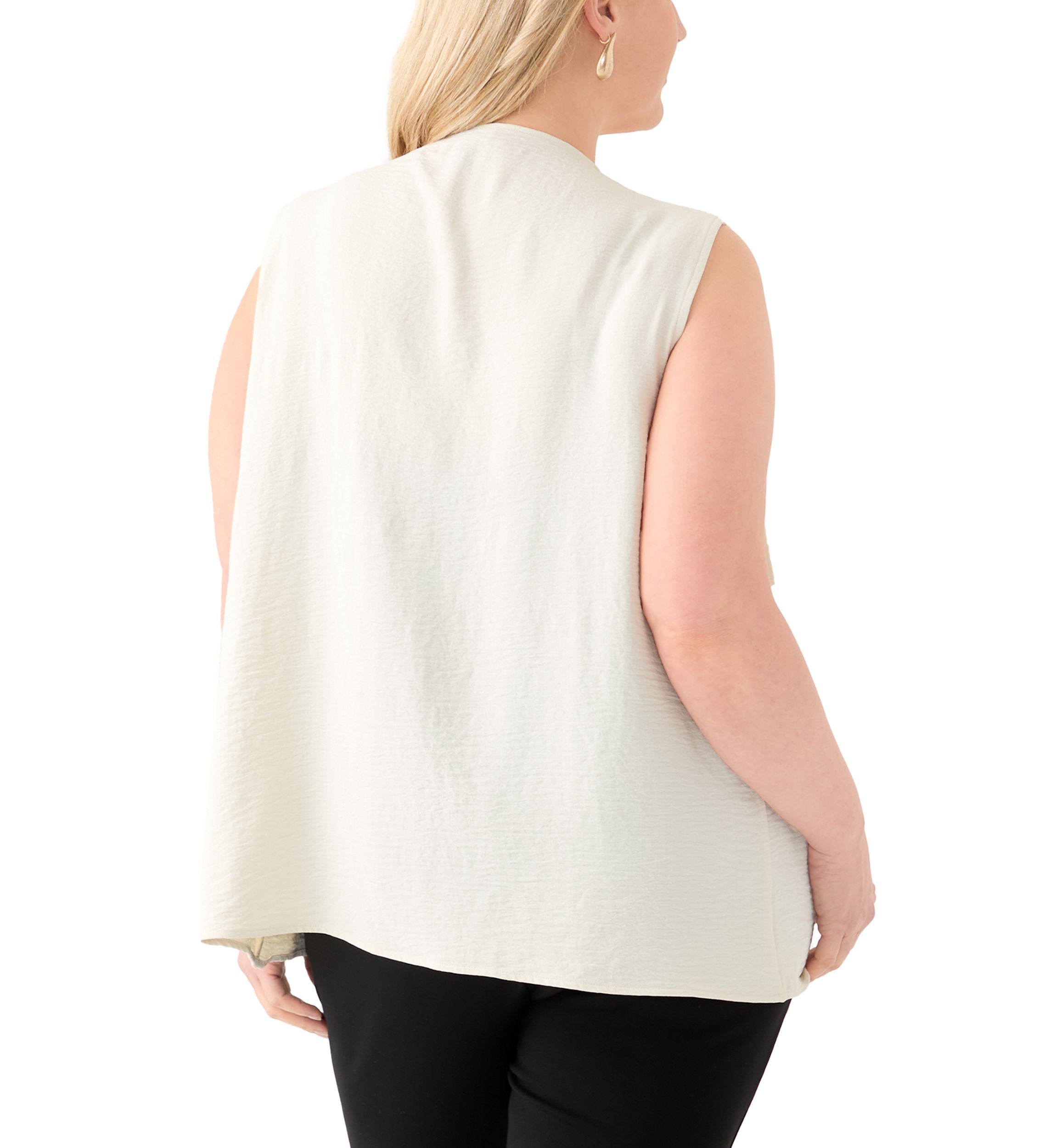 Plus Size Cascade Textured Viscose Vest