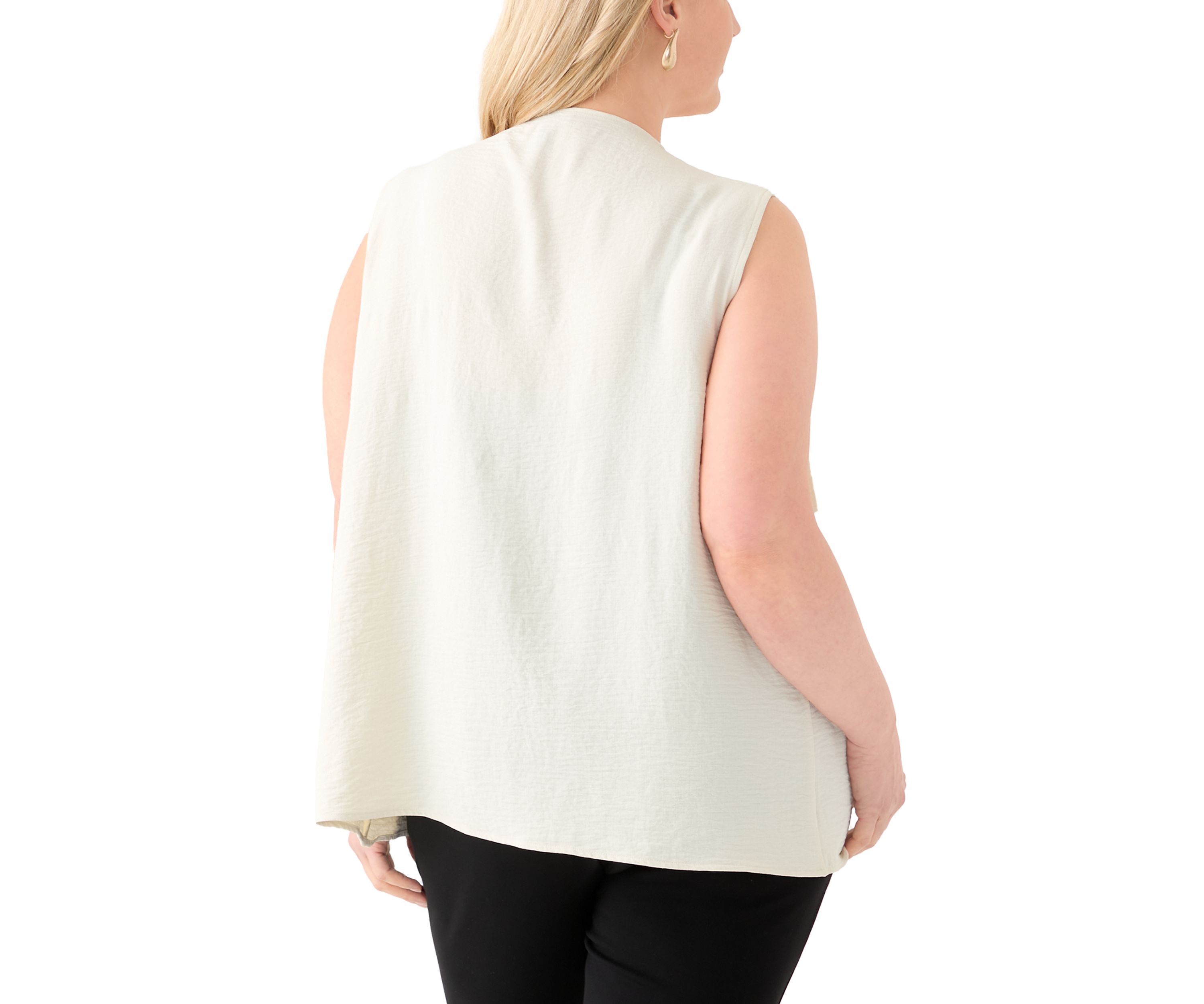 Plus Size Cascade Textured Viscose Vest