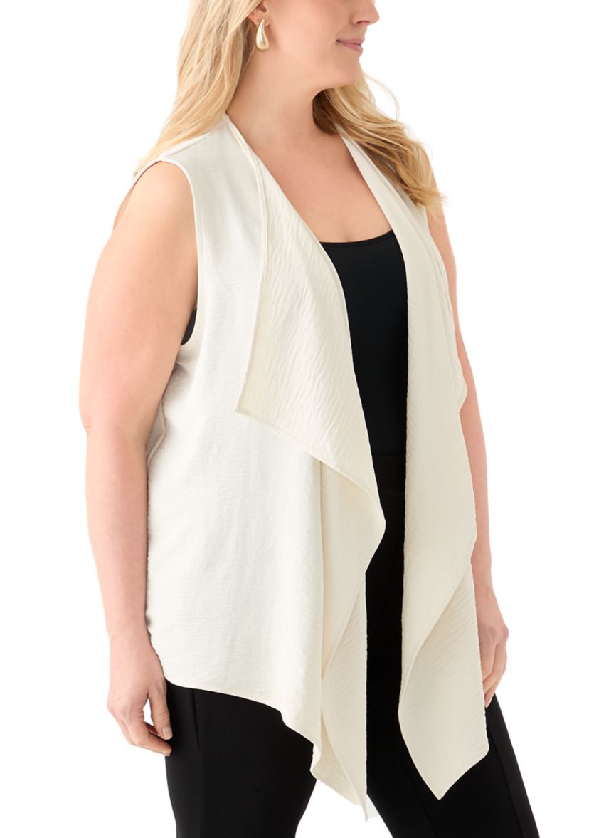 Plus Size Cascade Textured Viscose Vest