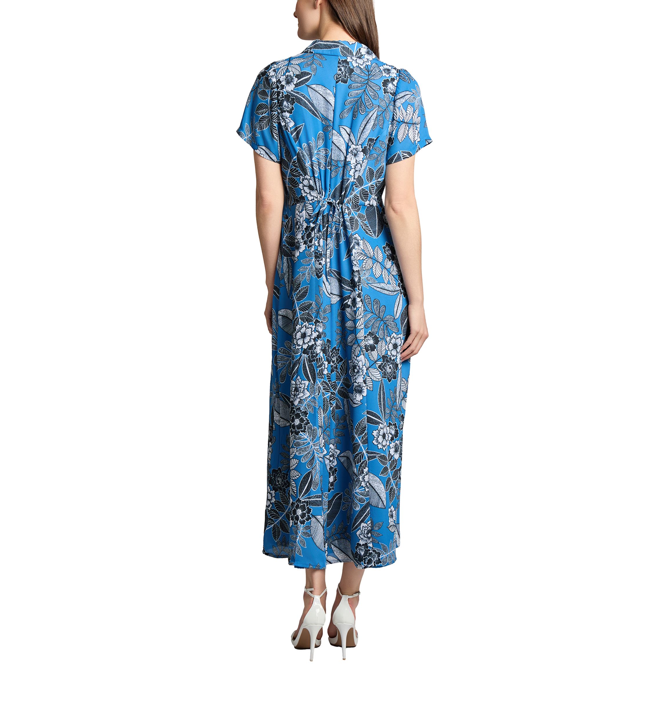 Petite Floral Printed Maxi Shirtdress