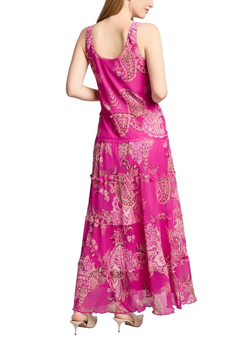 Womens Floral Printed Multi Tiered Dress