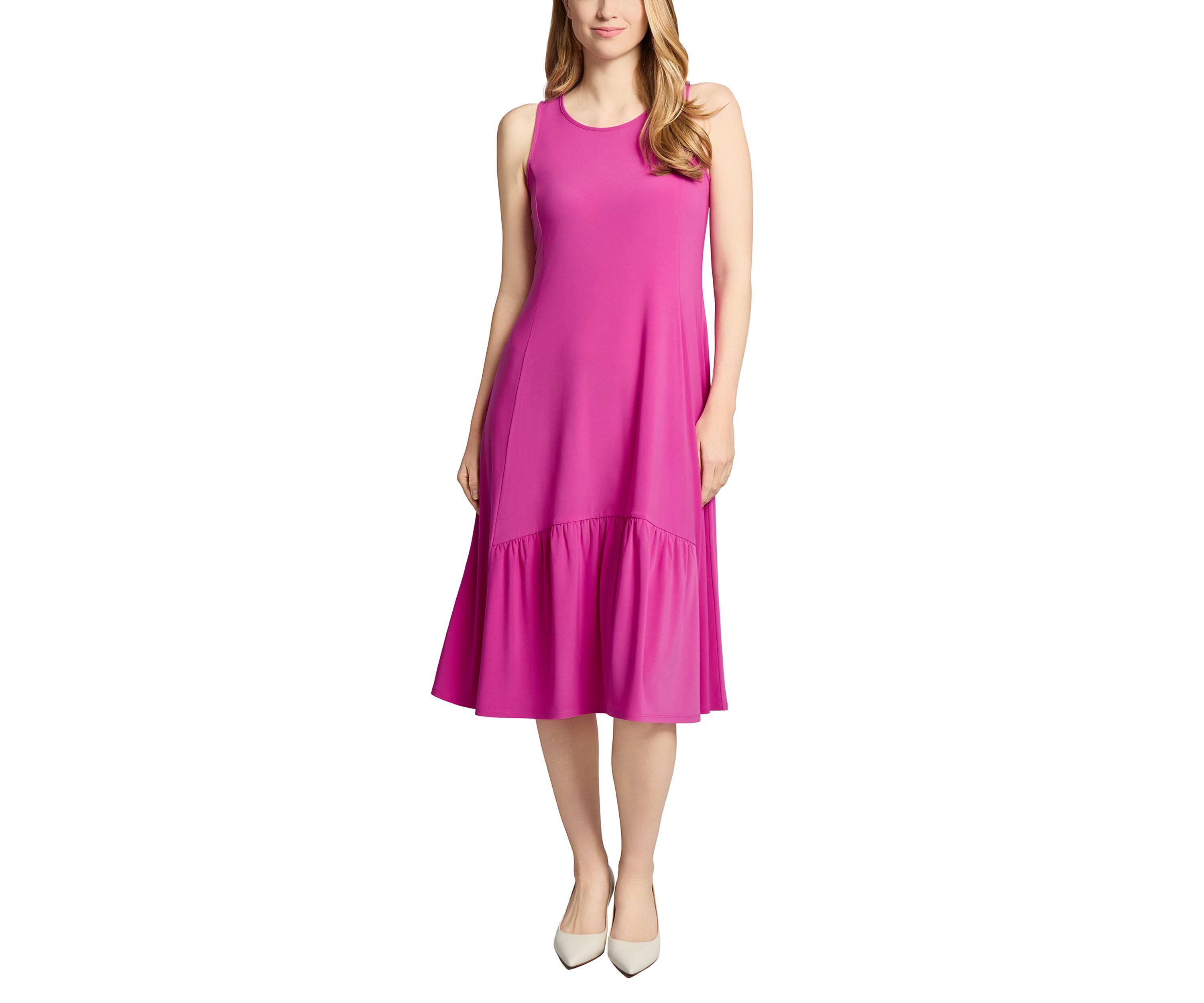 Petite Tank Dress with Ruffle Hem