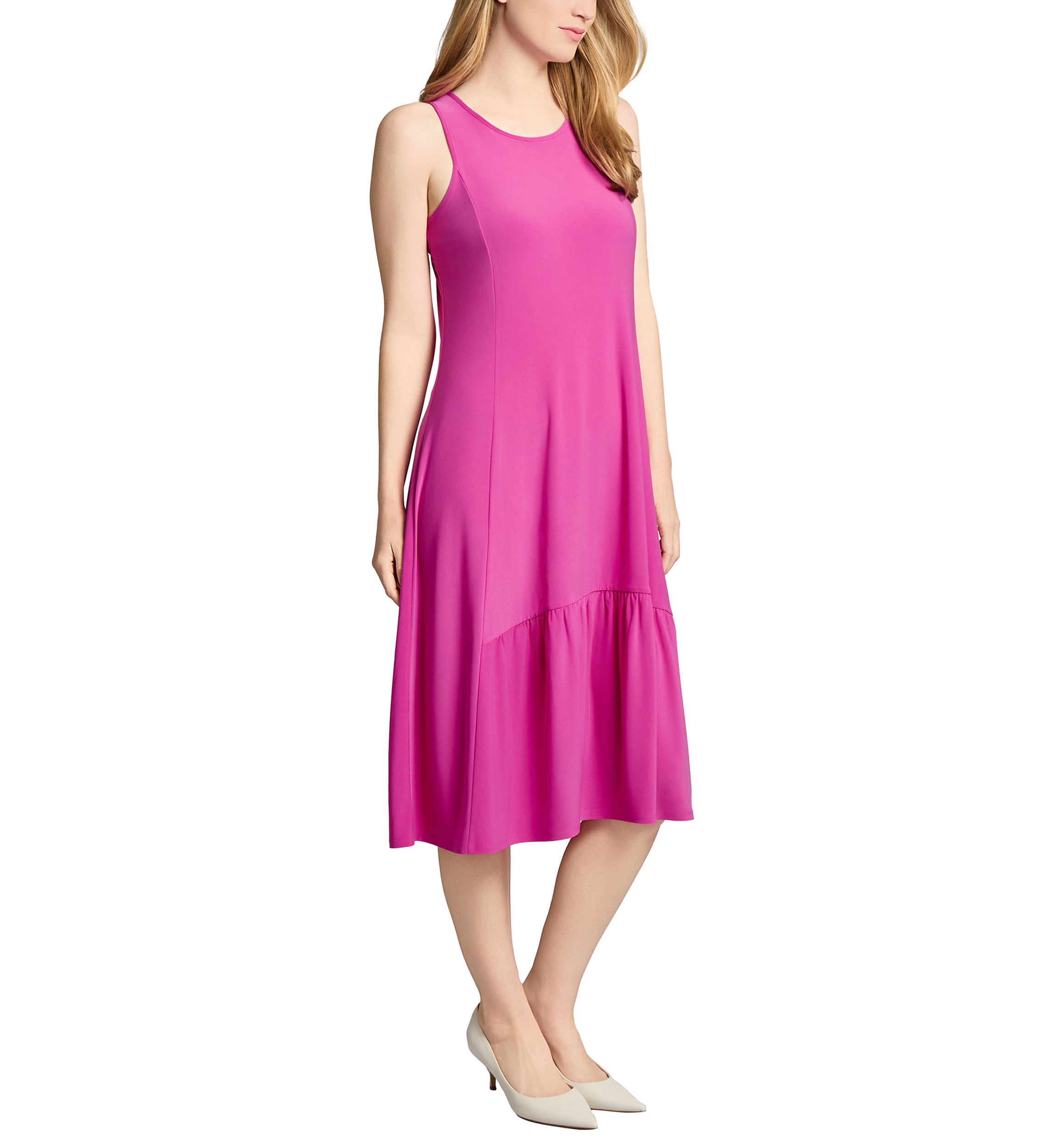 Petite Tank Dress with Ruffle Hem