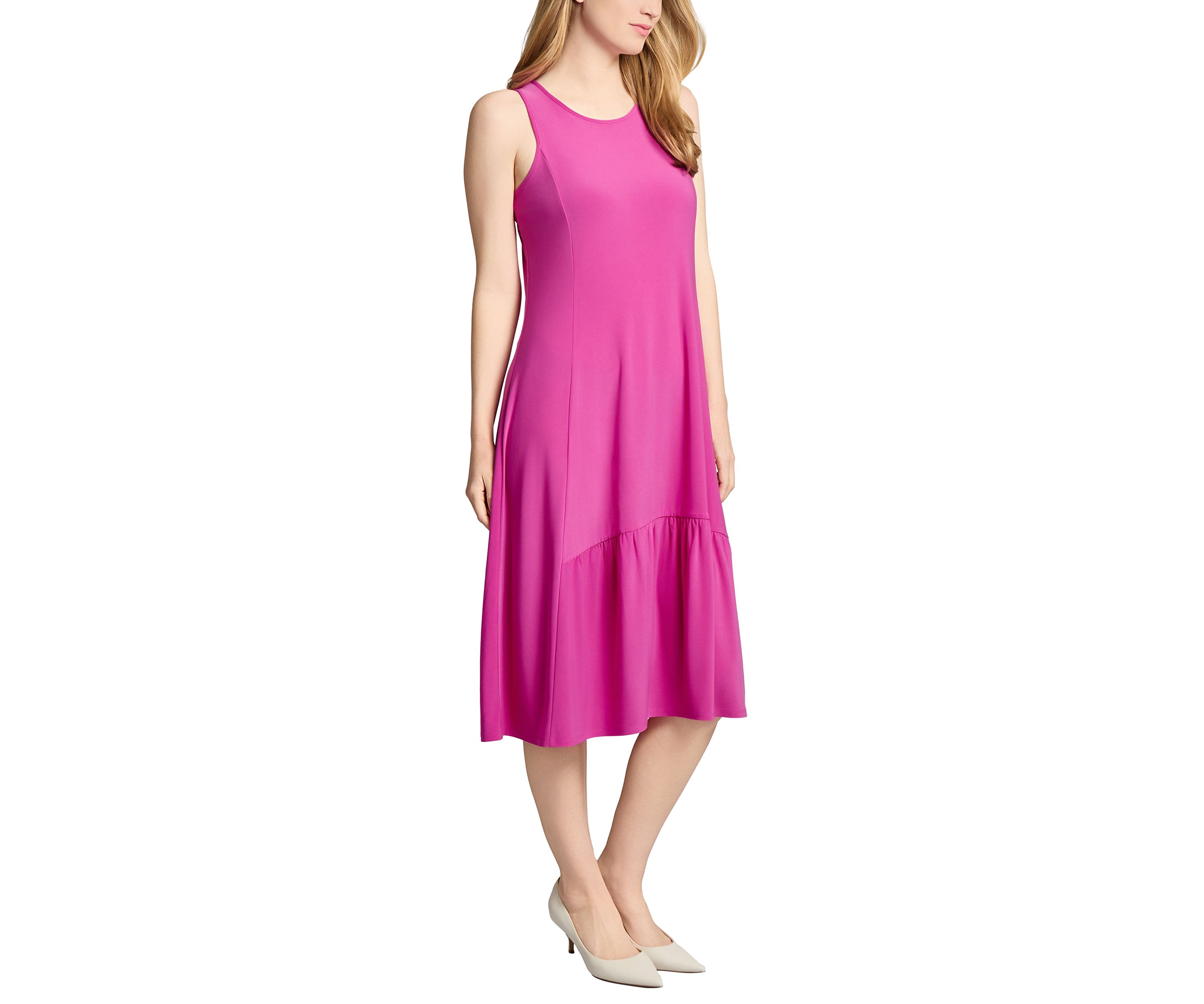 Petite Tank Dress with Ruffle Hem