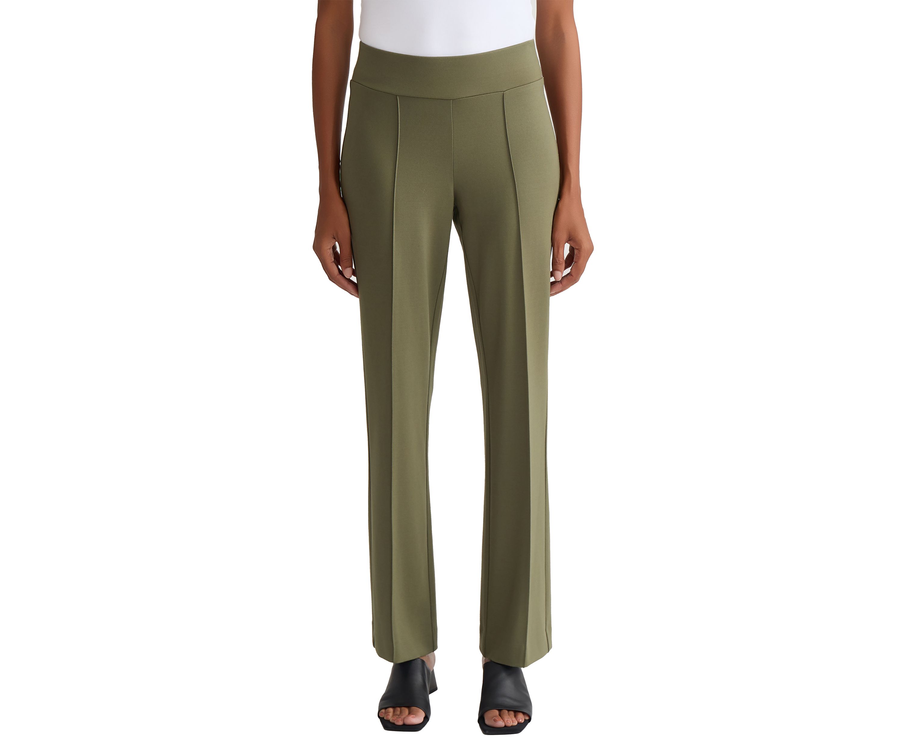 Womens Pull On Pintuck Trouser Pants
