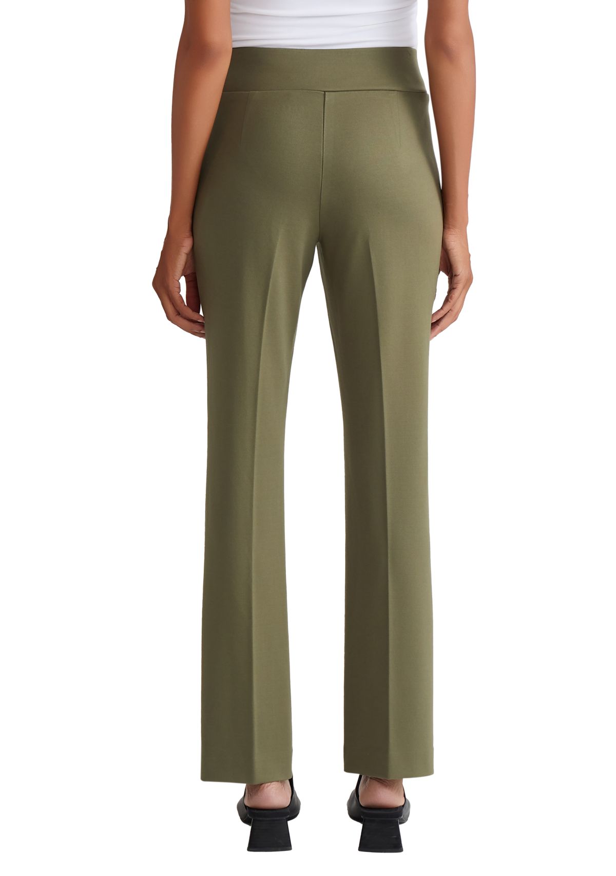 Womens Pull On Pintuck Trouser Pants