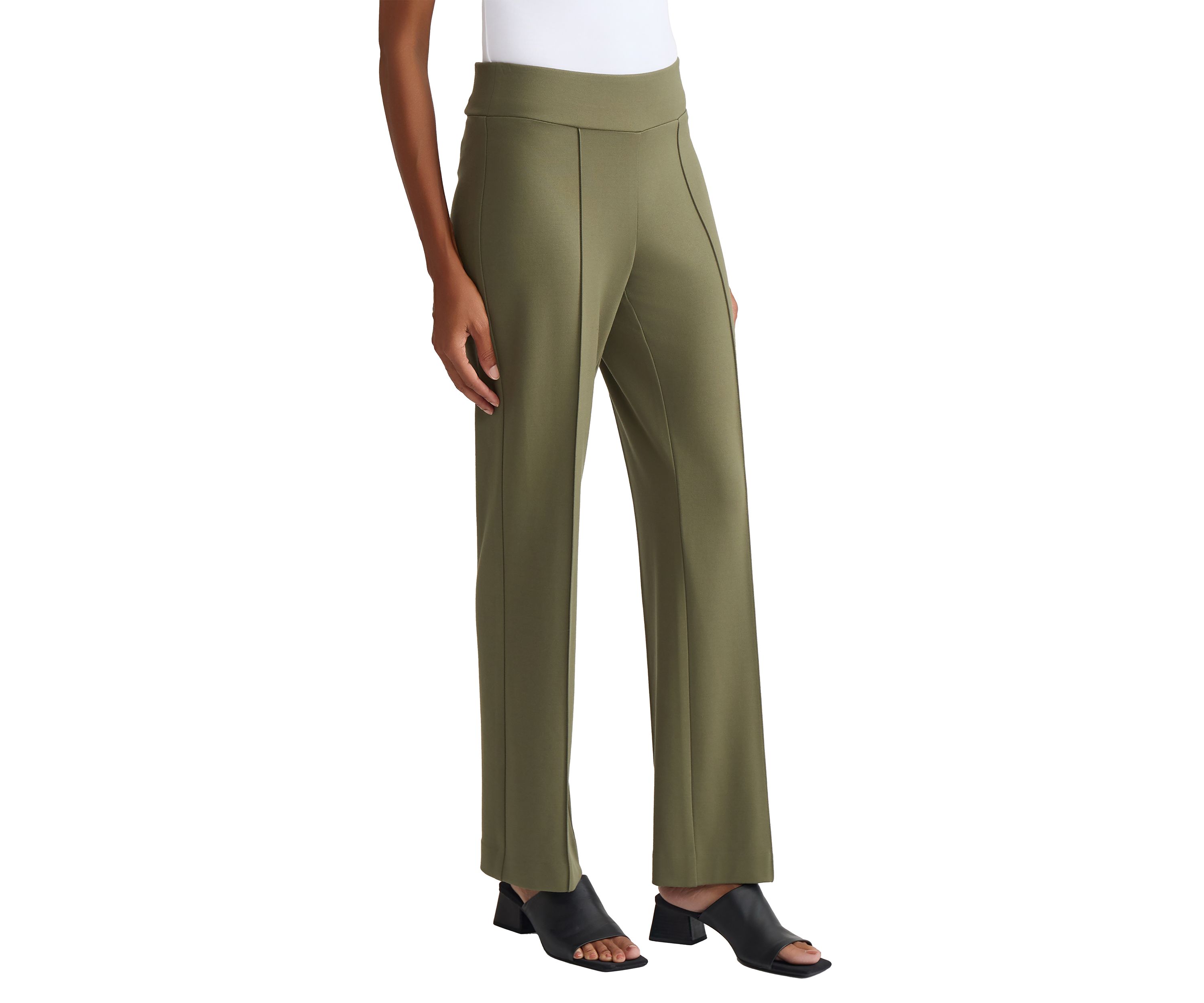 Womens Pull On Pintuck Trouser Pants
